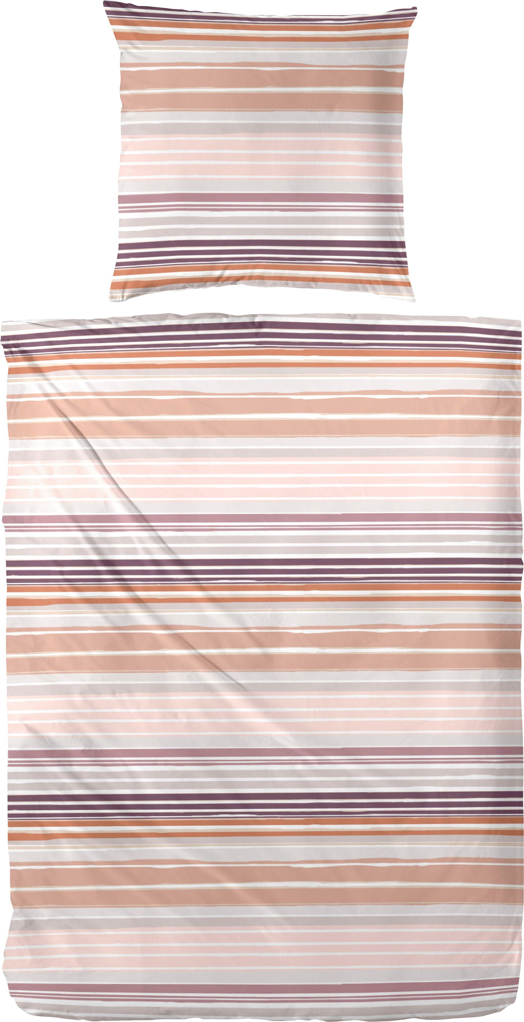 Primera Overtrekset Wavy Stripe met moderne strepen in frisse kleuren (2-delig)