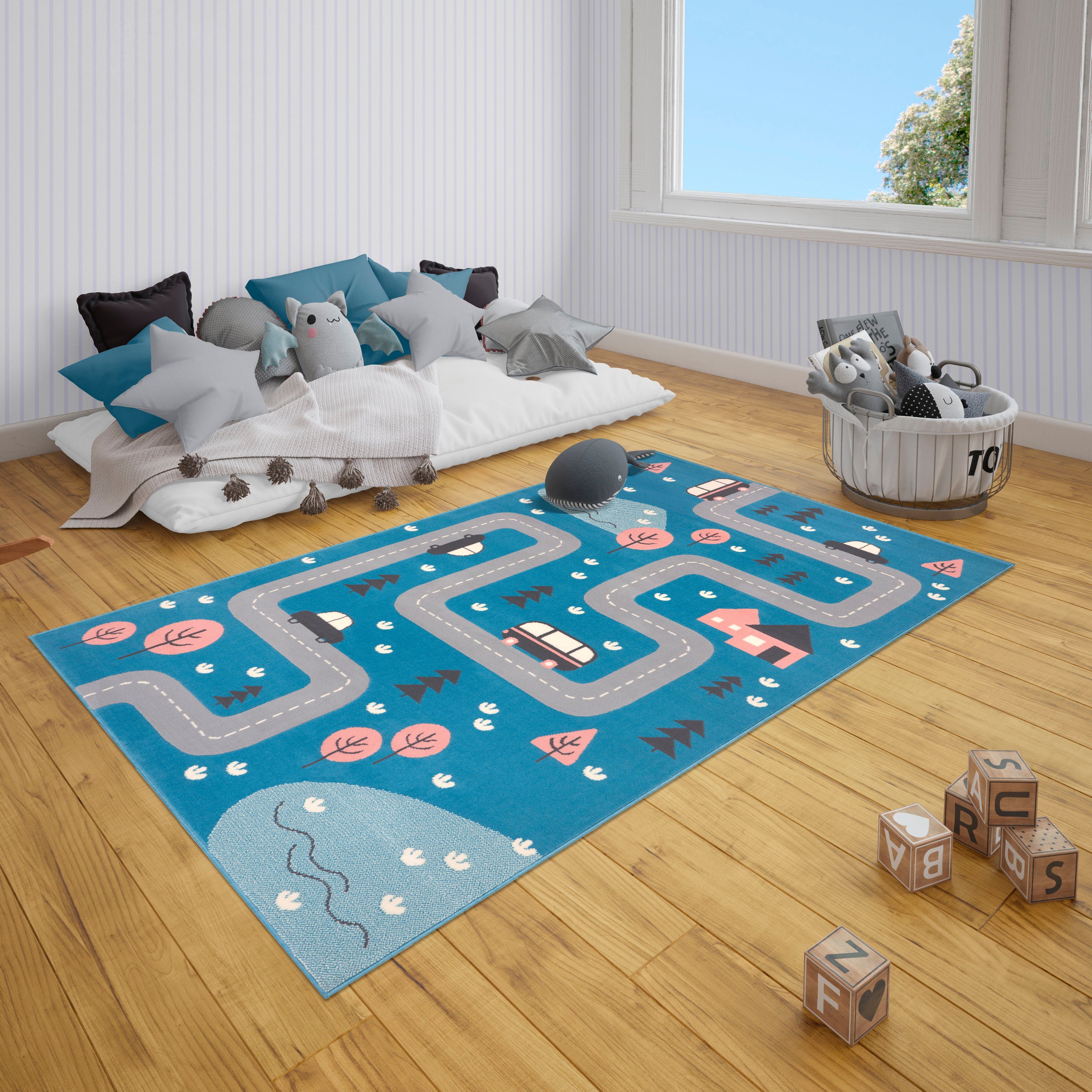 HANSE Home Kindervloerkleed Dream Street Vloerkleed, speelkleed, speelmat, straat, kinderkamer, korte pool