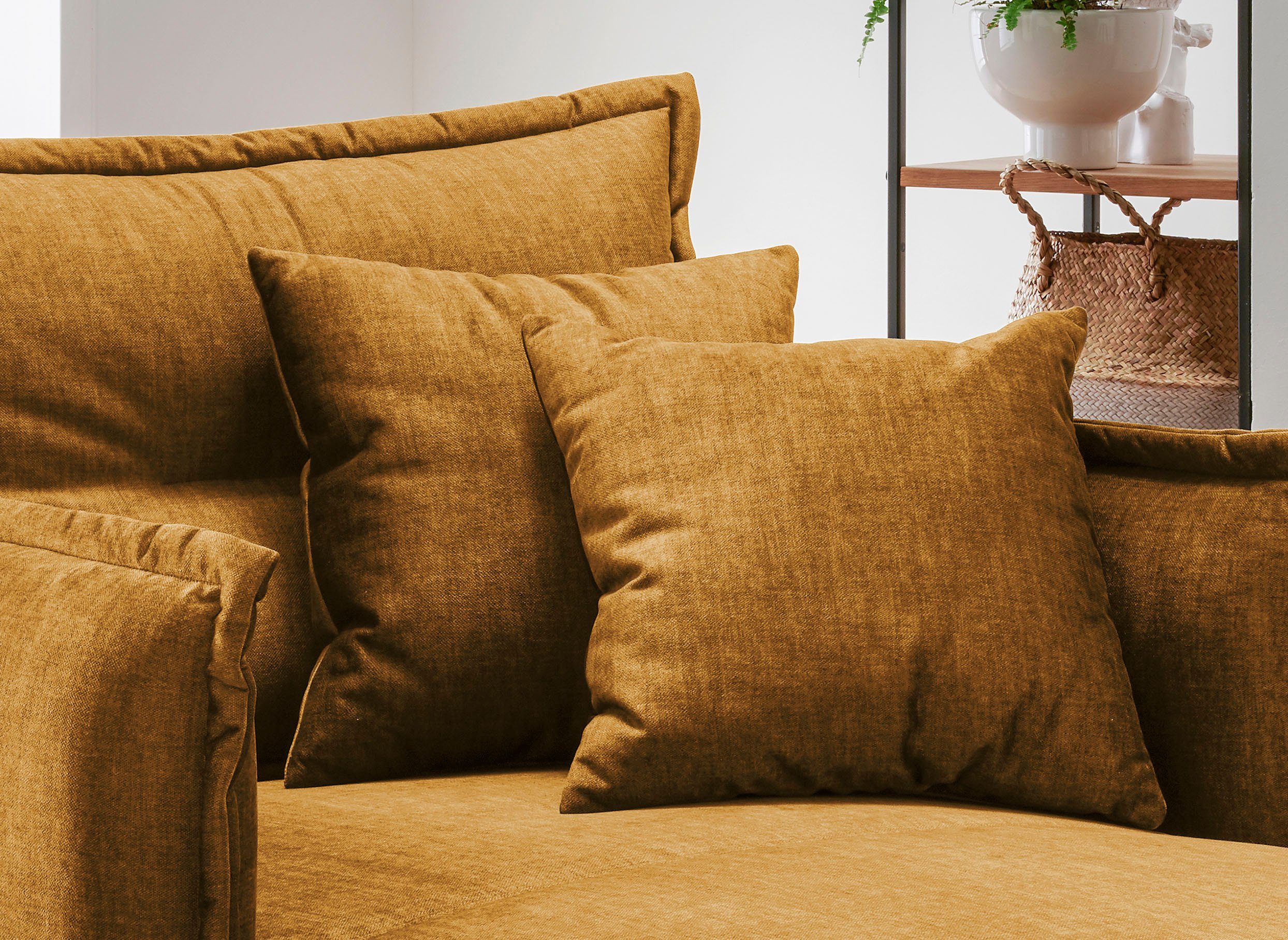 INOSIGN Loveseat LAZIO moderne fauteuil met een comfortabele bekleding, 2 stuks decoratieve sierkussens