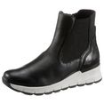 jana chelsea-boots met contrastkleurige loopzool zwart