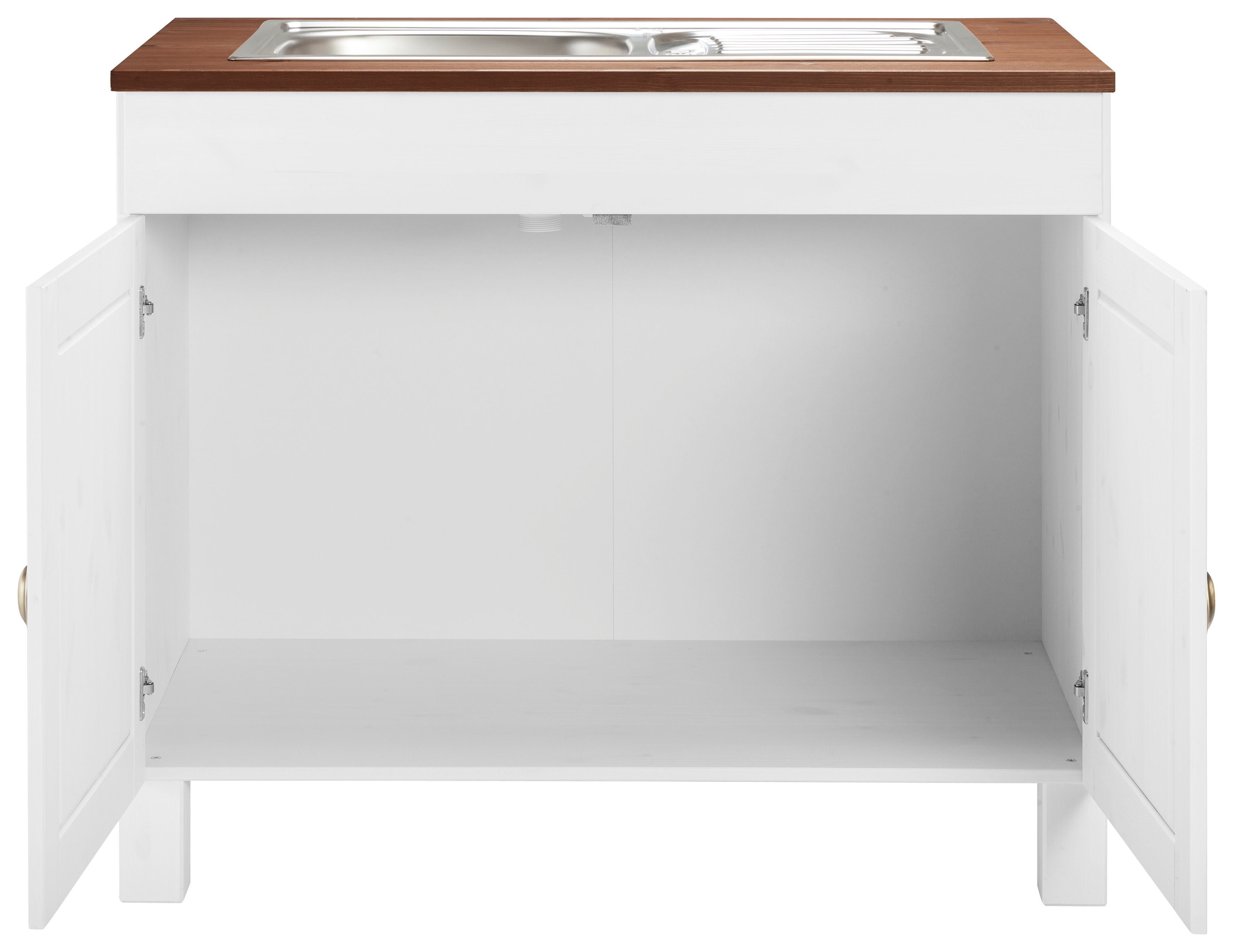 Home affaire Gootsteenkast Oslo 100 cm breed, in 2 diepten, inclusief inbouwspoelbak van edelstaal