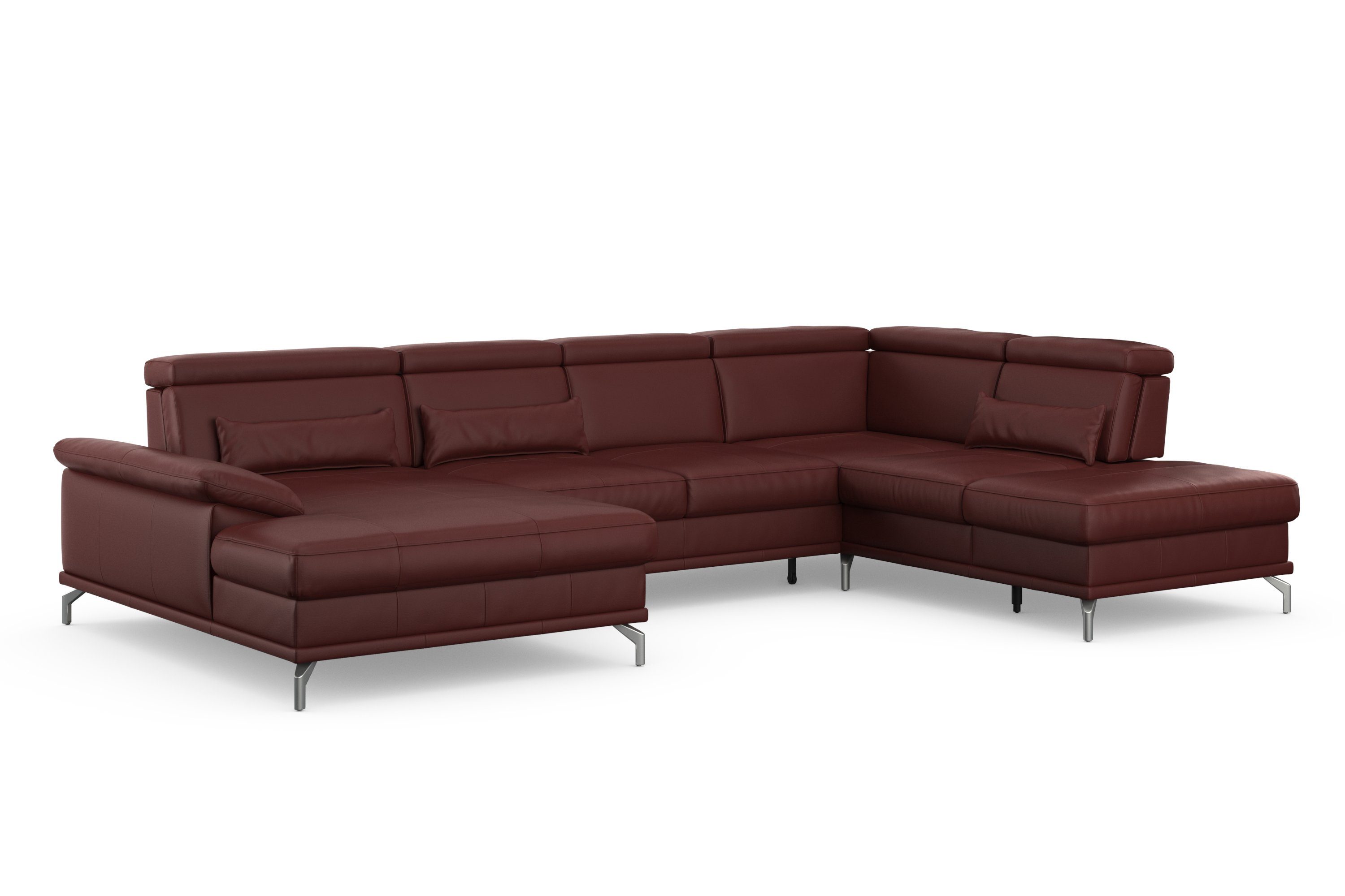 sit&more Zithoek Cabrio U-vorm, met zitdiepteverstelling, arm- en hoofdsteunverstelling