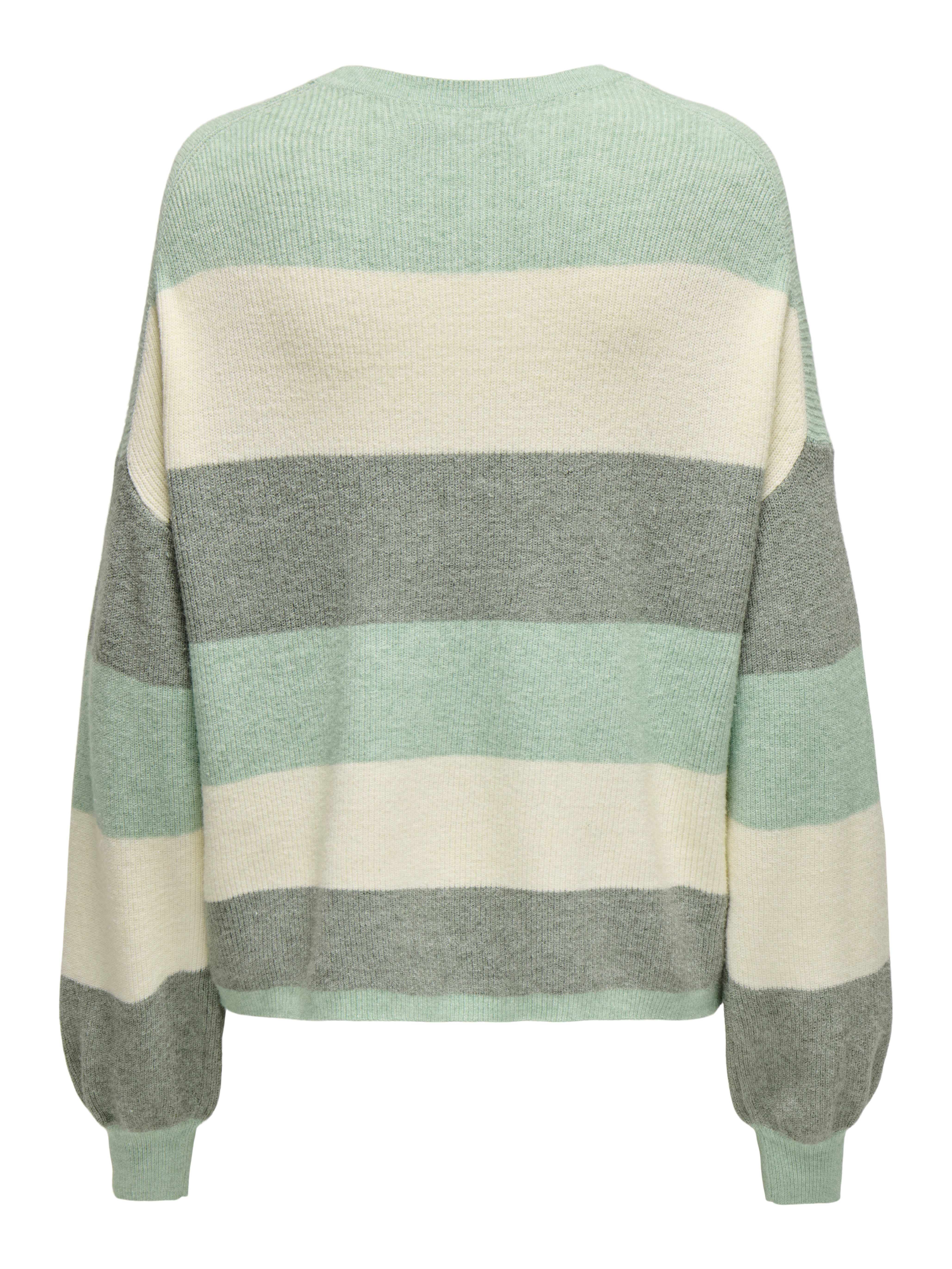 Only Gebreide trui ONLATIA L S STRIPE PULLOVER KNT NOOS