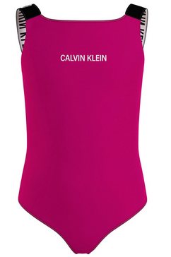 calvin klein swimwear badpak met een logo-opschrift op borsthoogte roze