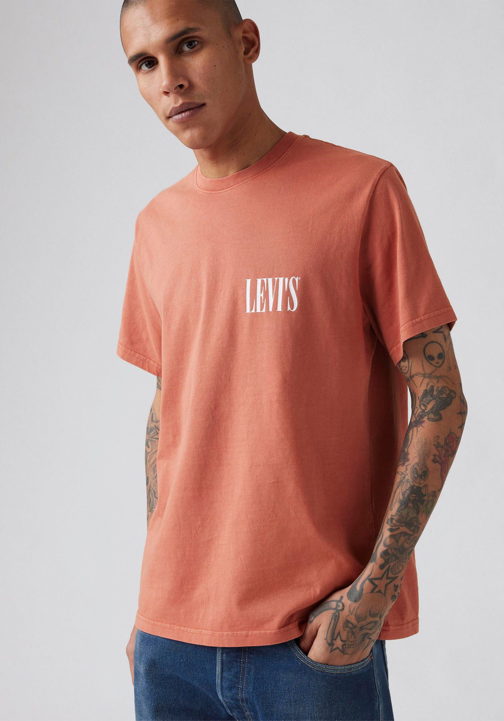 Levi's® T-shirt met een logo-opschrift