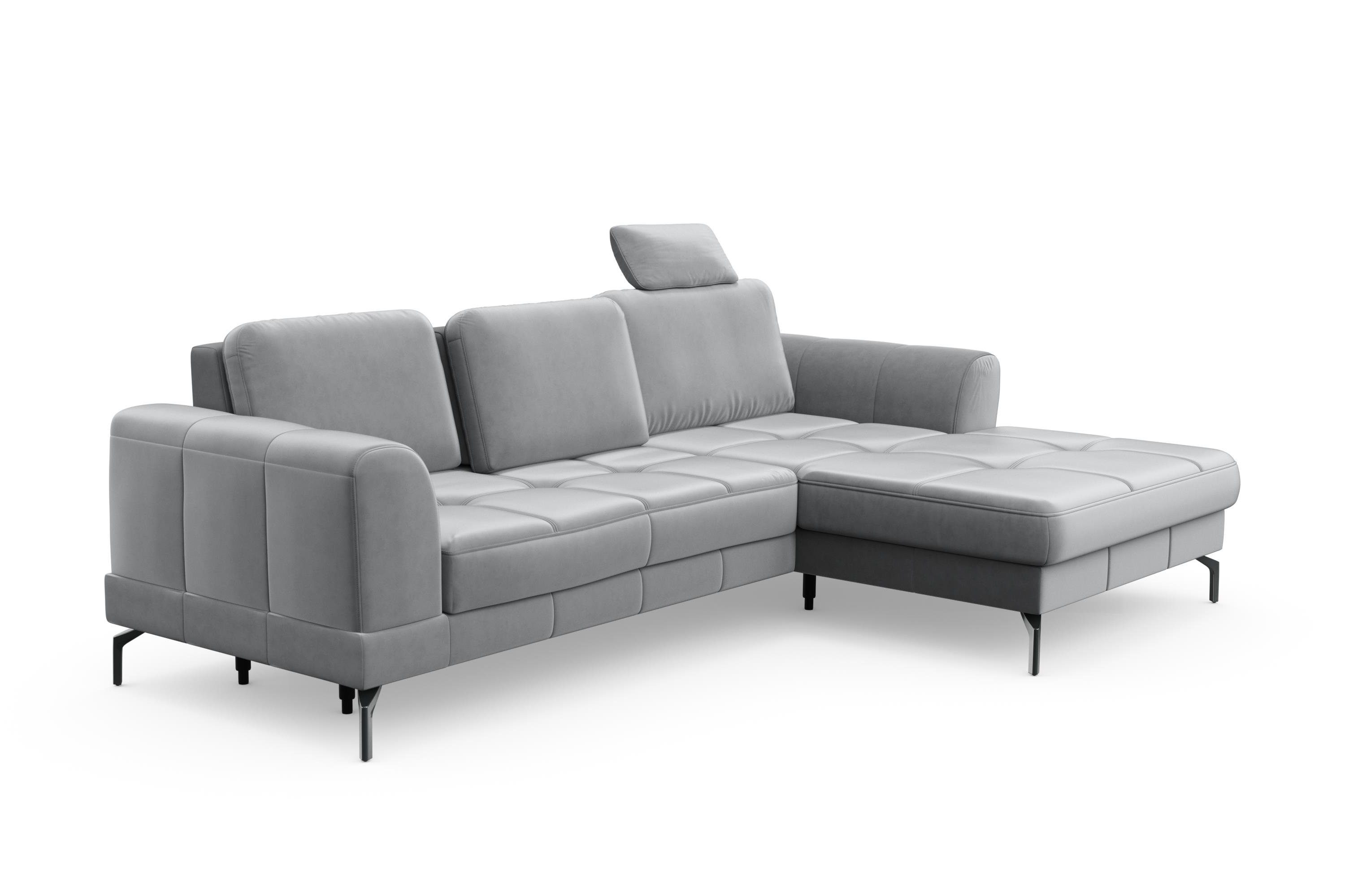 sit&more Hoekbank Bendigo L-vorm inclusief zitdiepteverstelling, bodemvrijheid 15 cm, 2 pootkleuren