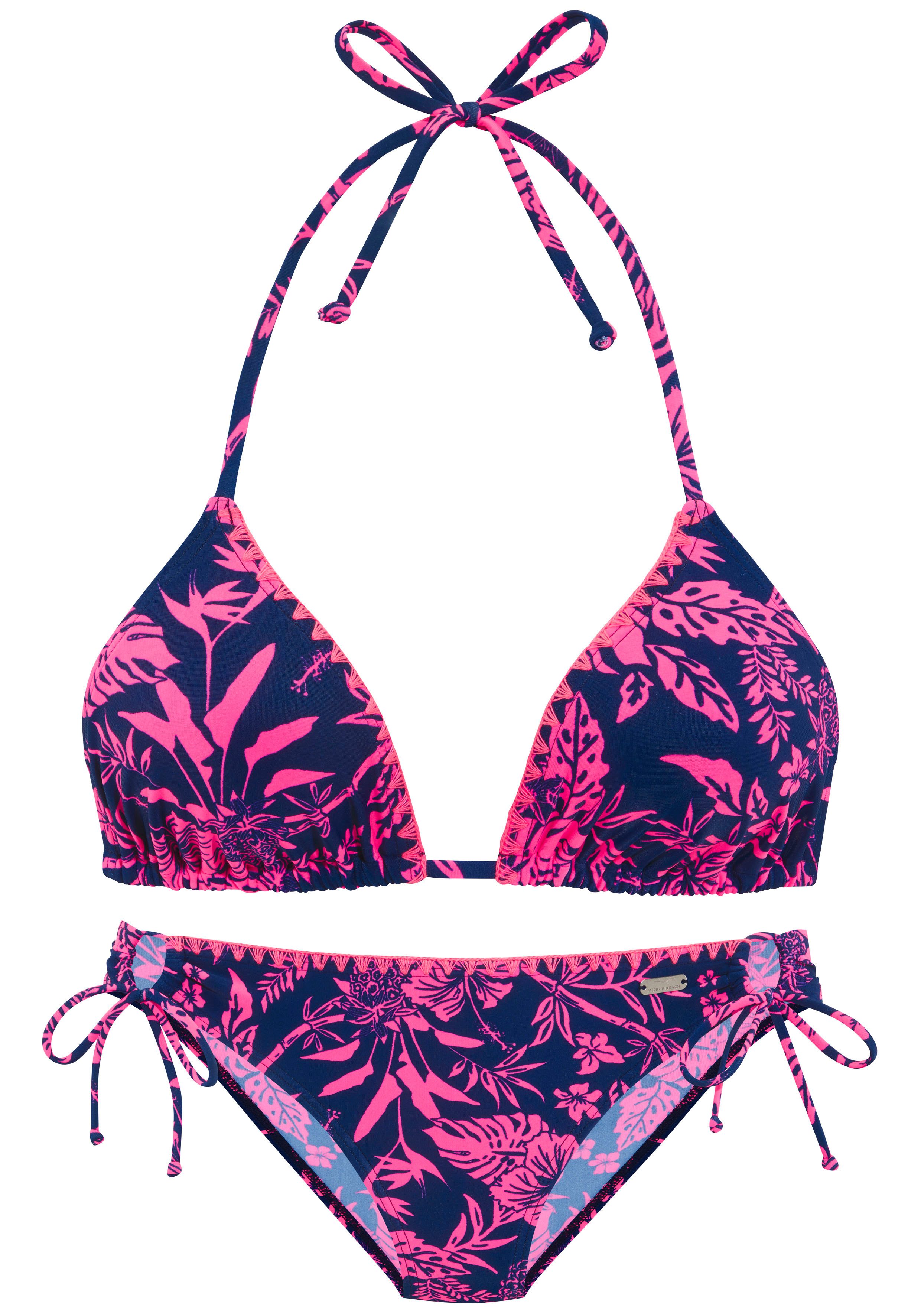Venice Beach Triangelbikini Kensi met contrastkleurig gehaakt randje