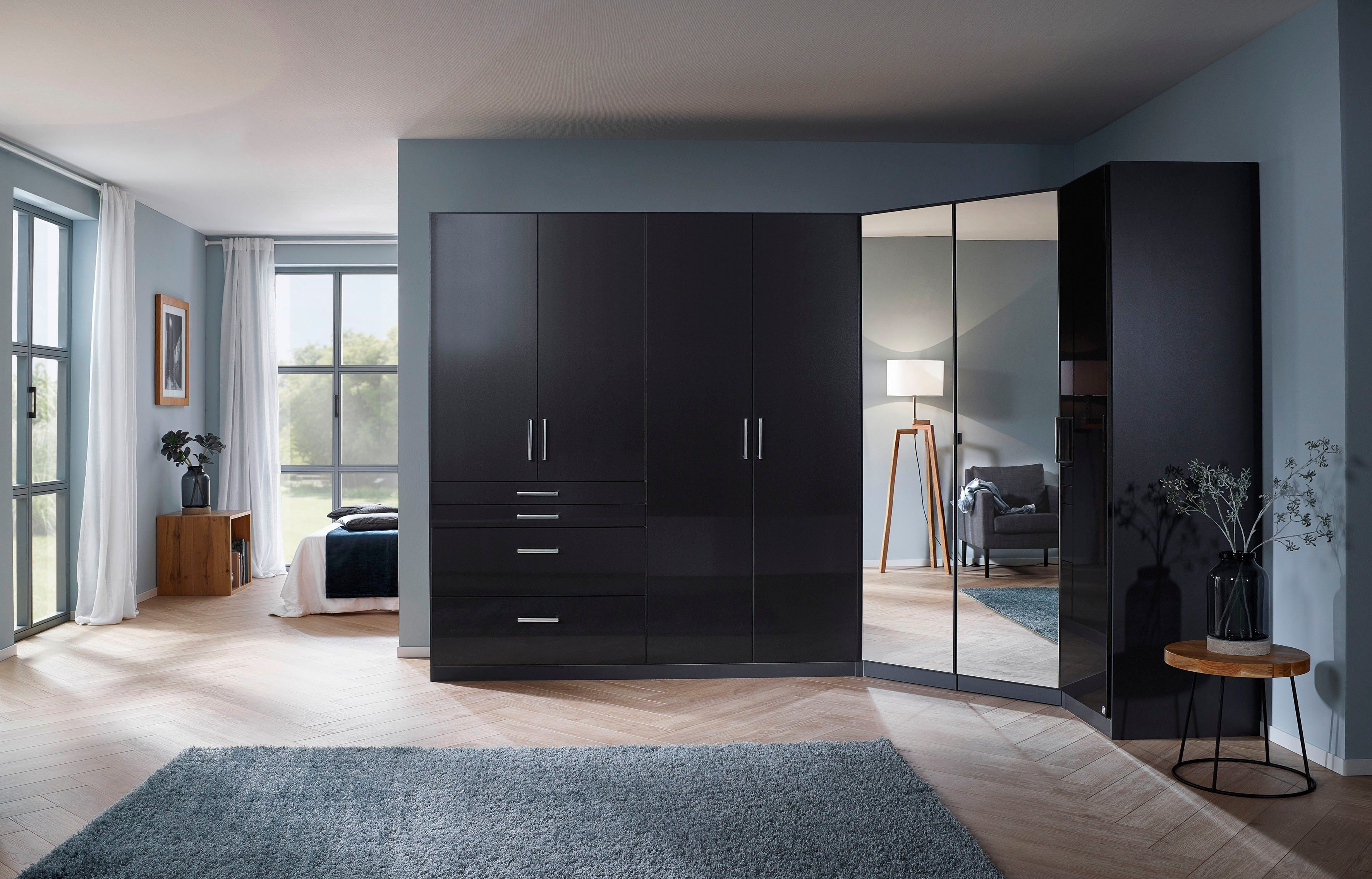 rauch Kastenset Kledingkast kast garderobe garderobekast hoekkast HOMBURG veel opbergruimte, bovenste lade met indeling made in germany