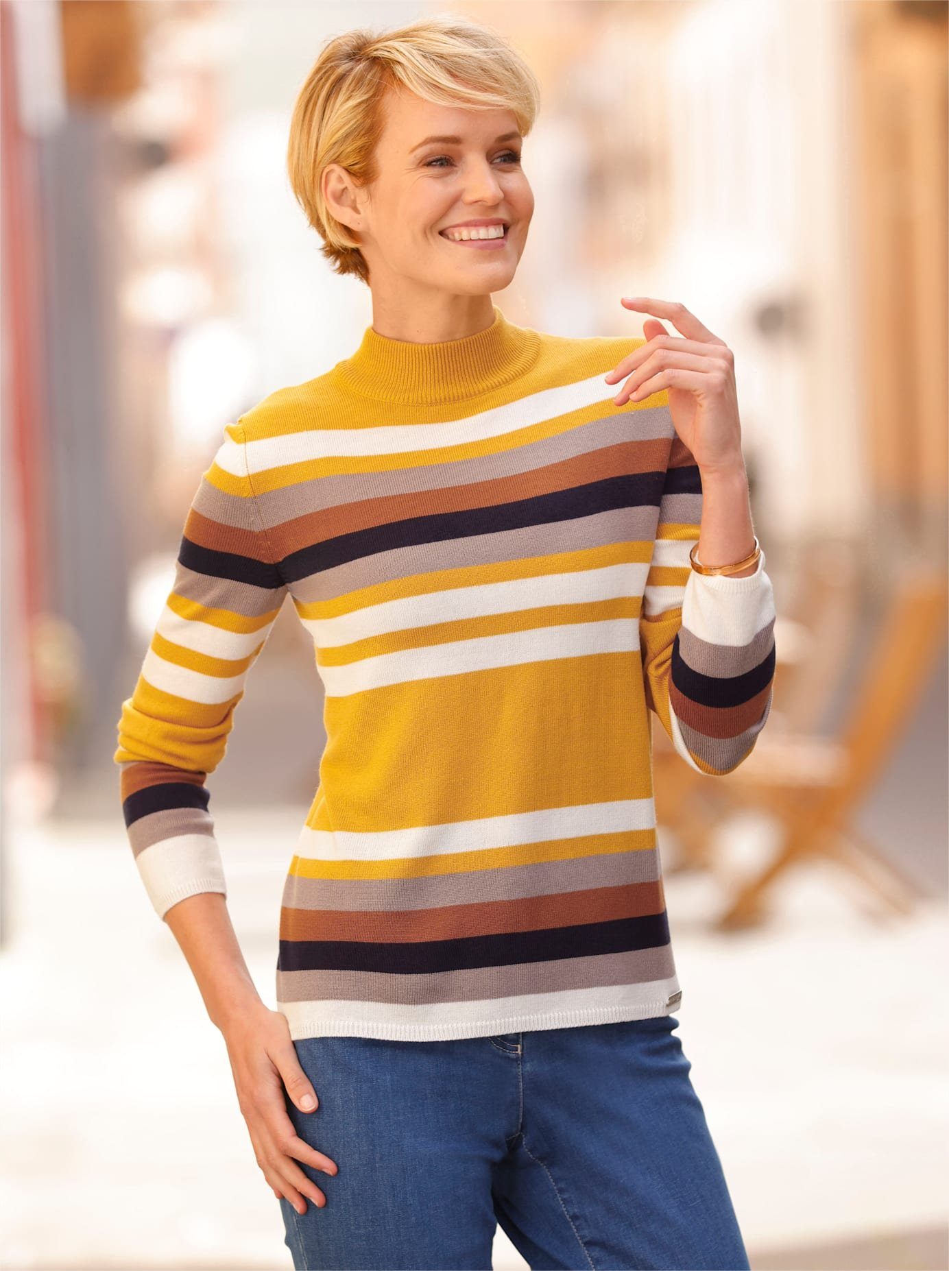 Casual Looks Trui met staande kraag Trui met opstaande kraag