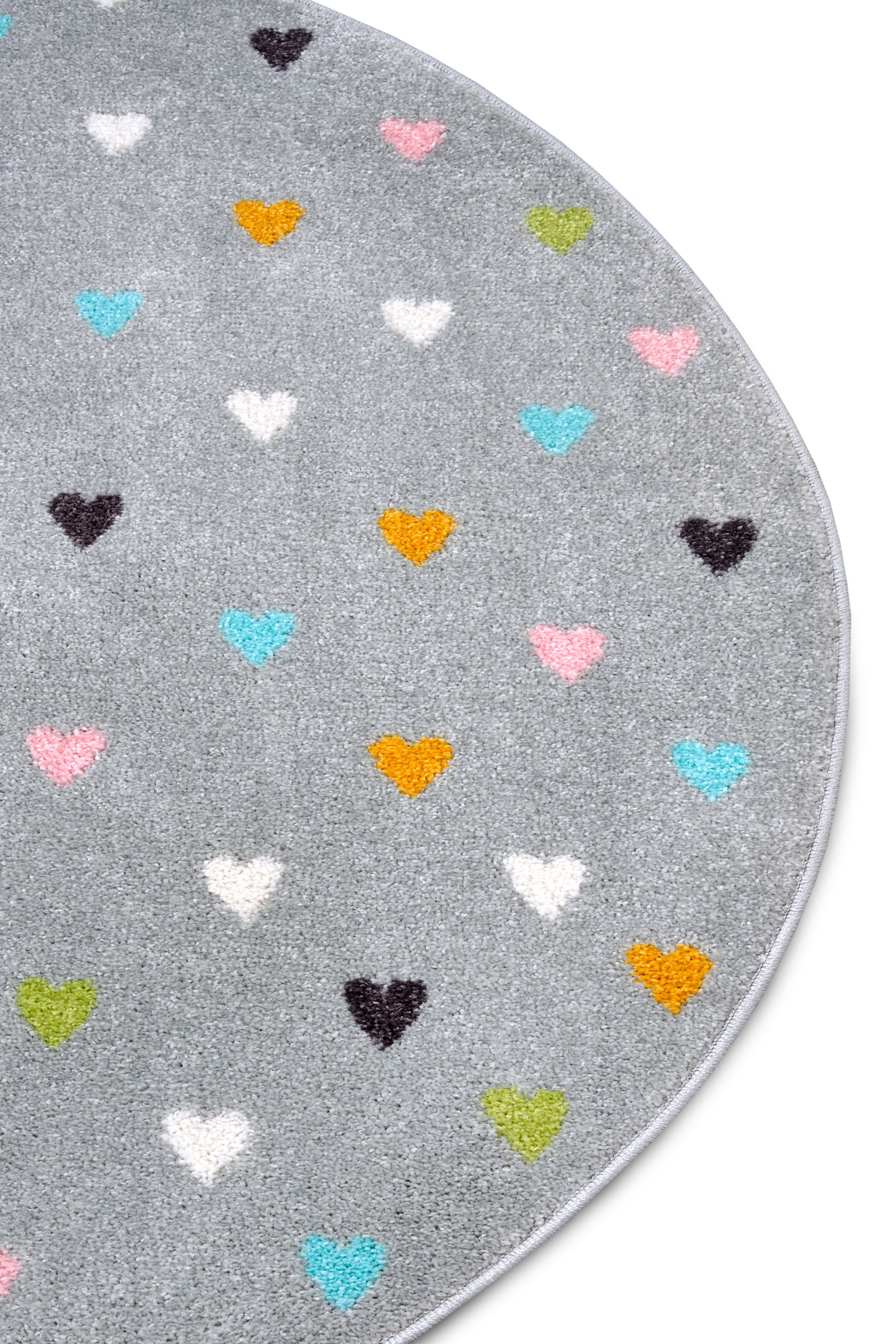 HANSE Home Kindervloerkleed Adventures Little Hearts Speeltapijt, stevig, kinderkamer, kortpolig, speelondergrond