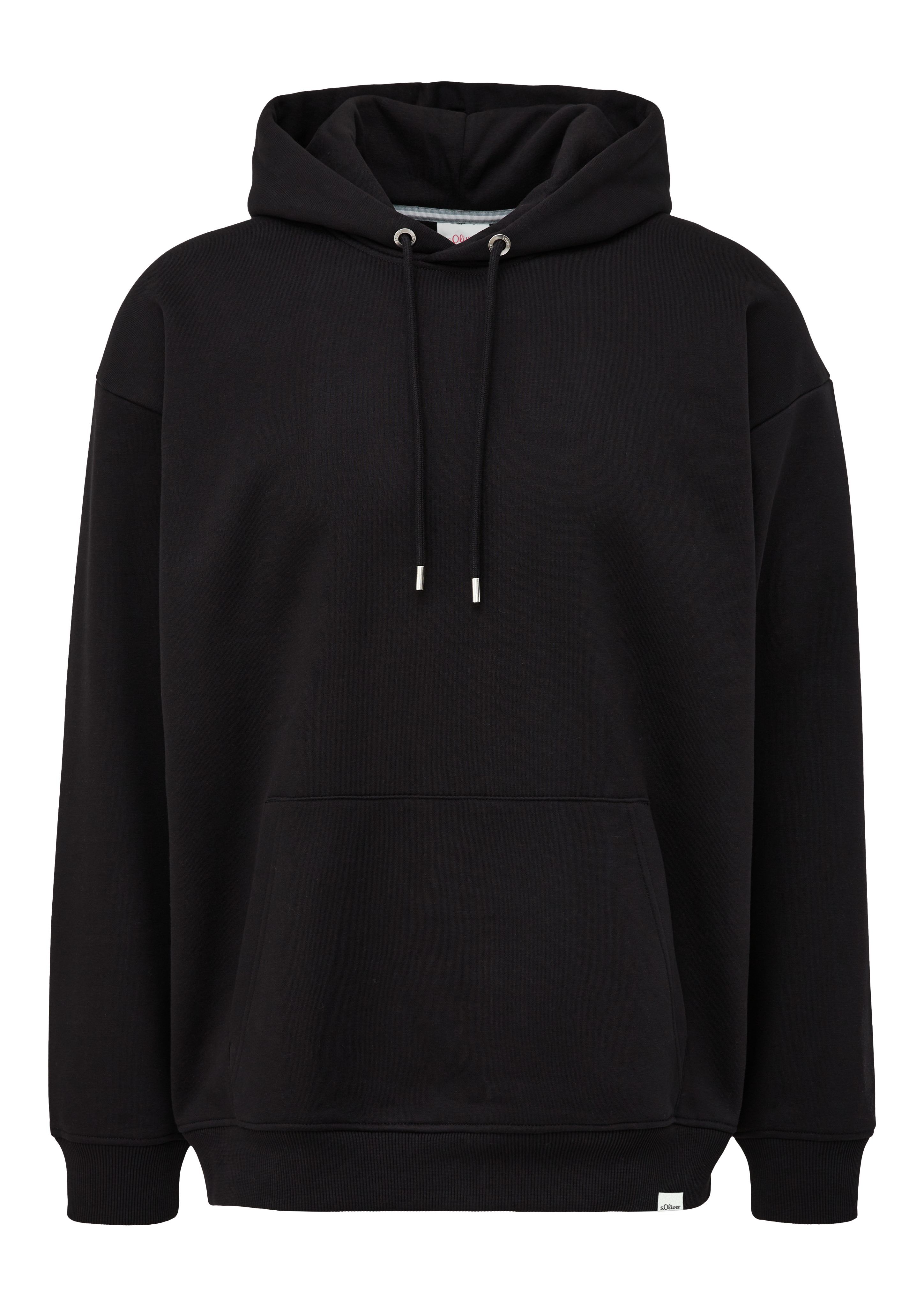 S.Oliver hoodie met backprint zwart