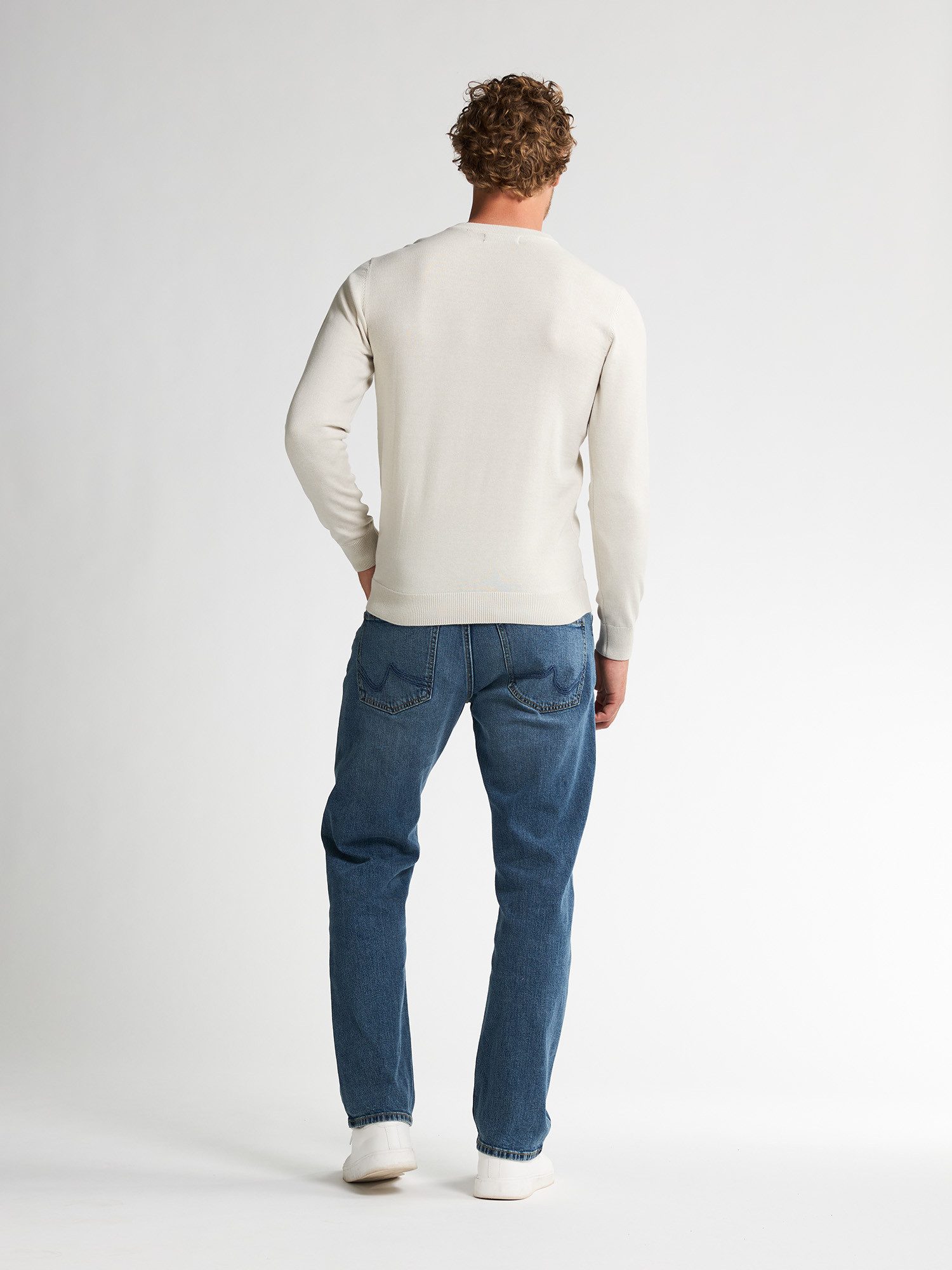 Petrol Industries Trui met V-hals V-Neck Basi Materiaalmix met katoenpercentage