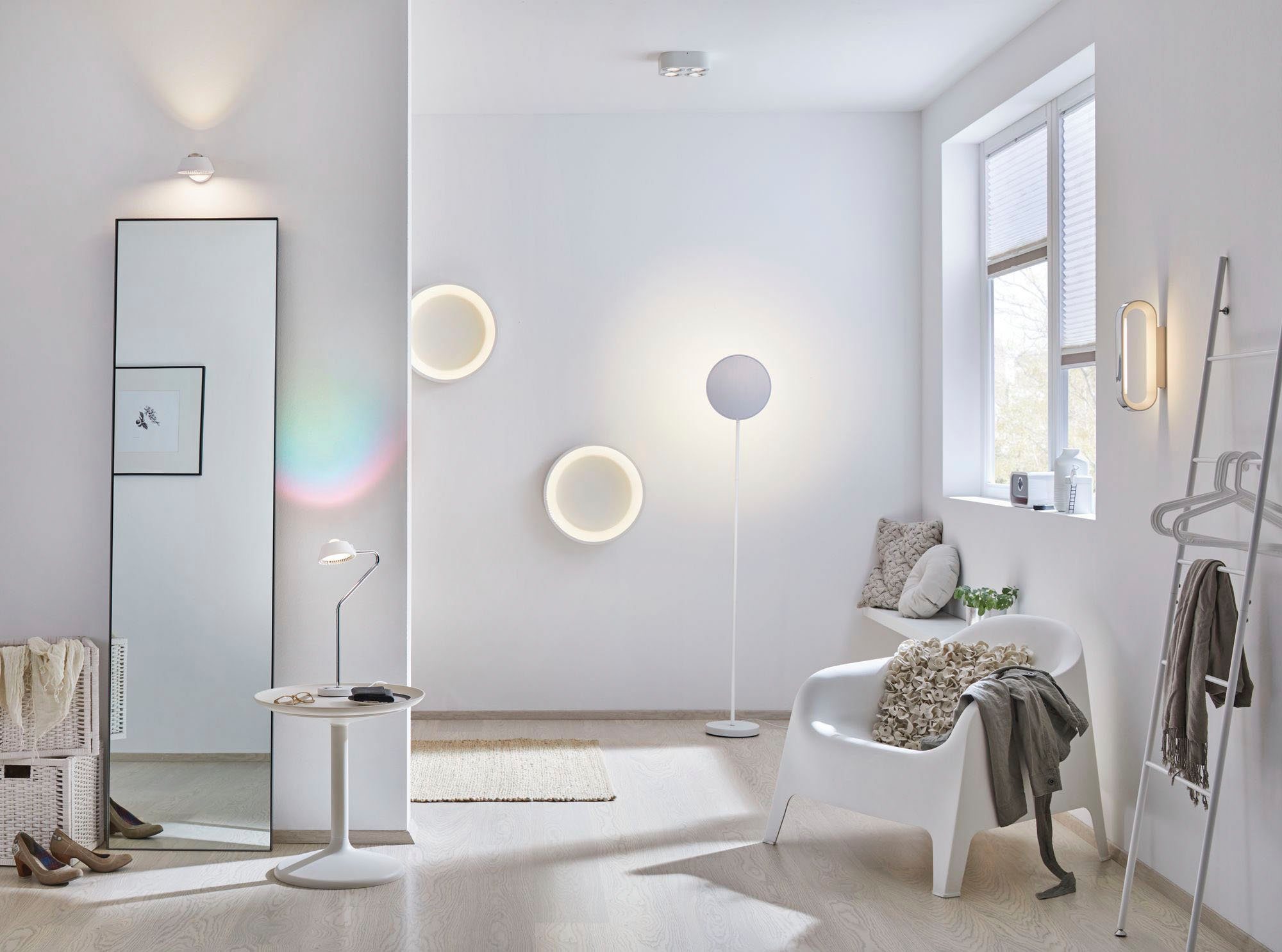 Paulmann Led-wandlamp LED Wandlamp Agena IP44 20W Chroom/Wit mat dimbaar (1 stuk)