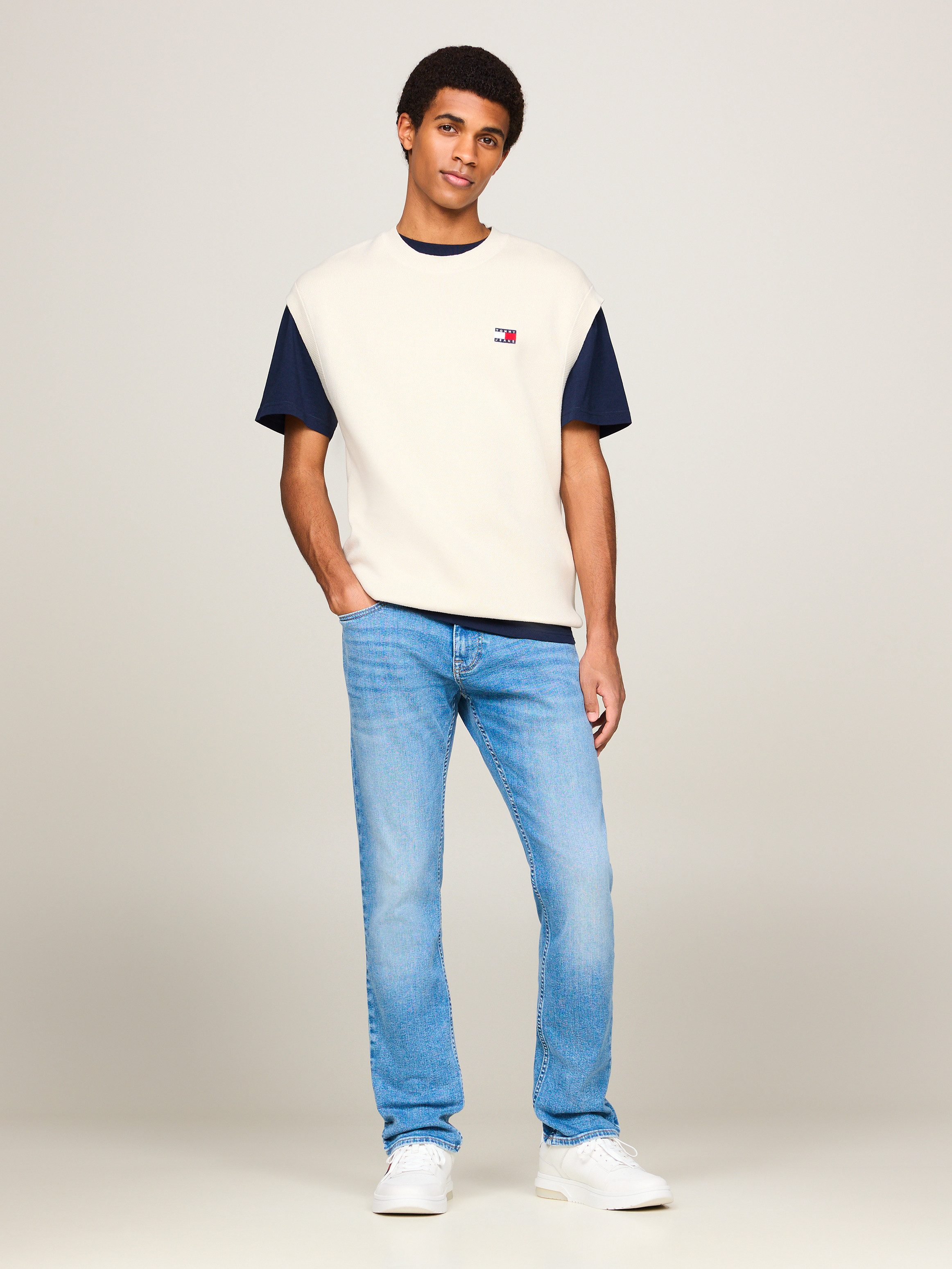 TOMMY JEANS Slim fit jeans SCANTON SLIM met gestempeld logo