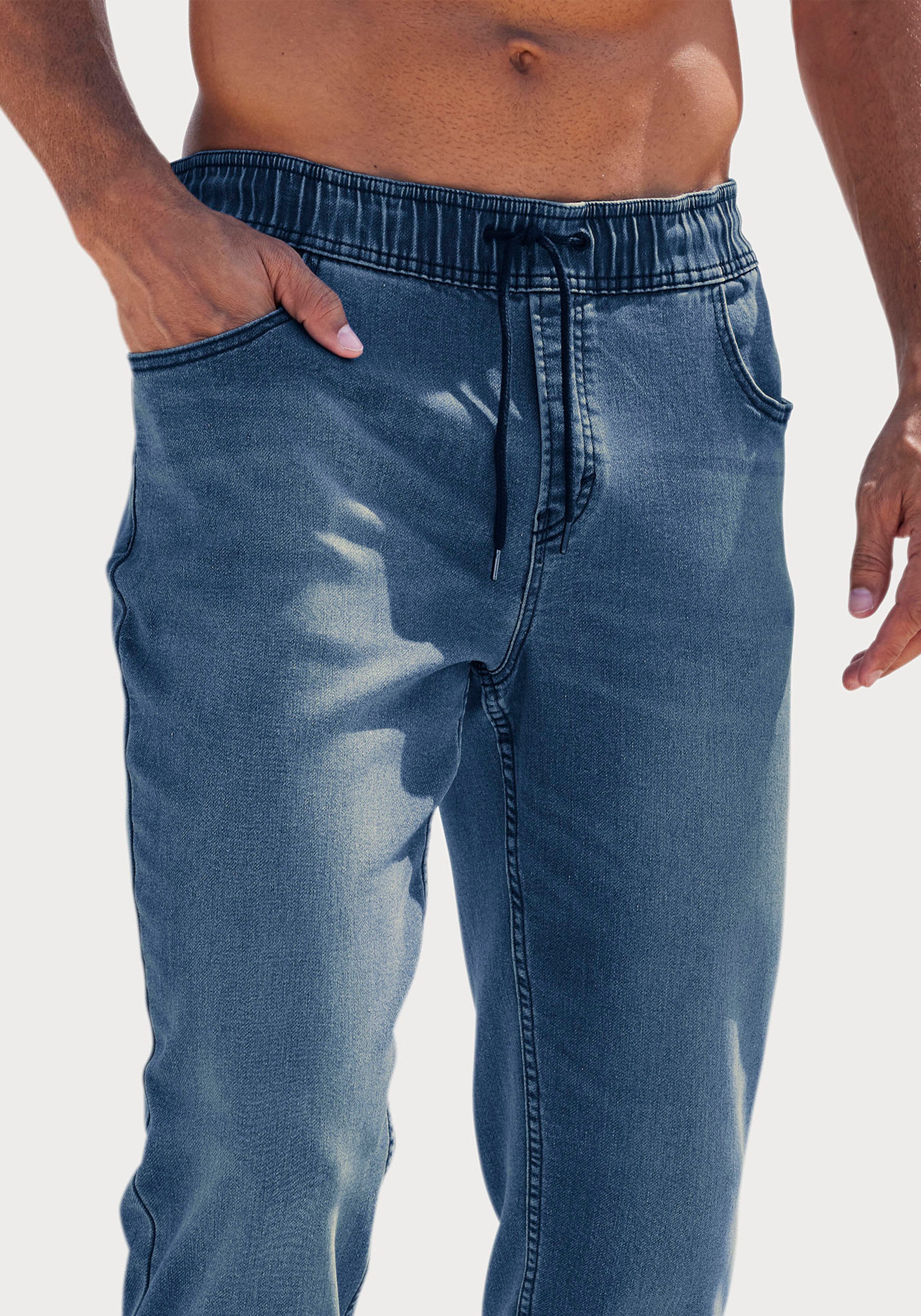 John Devin Joggingbroek Jogpants Joggpants met elastische band van zachte stretchkwaliteit