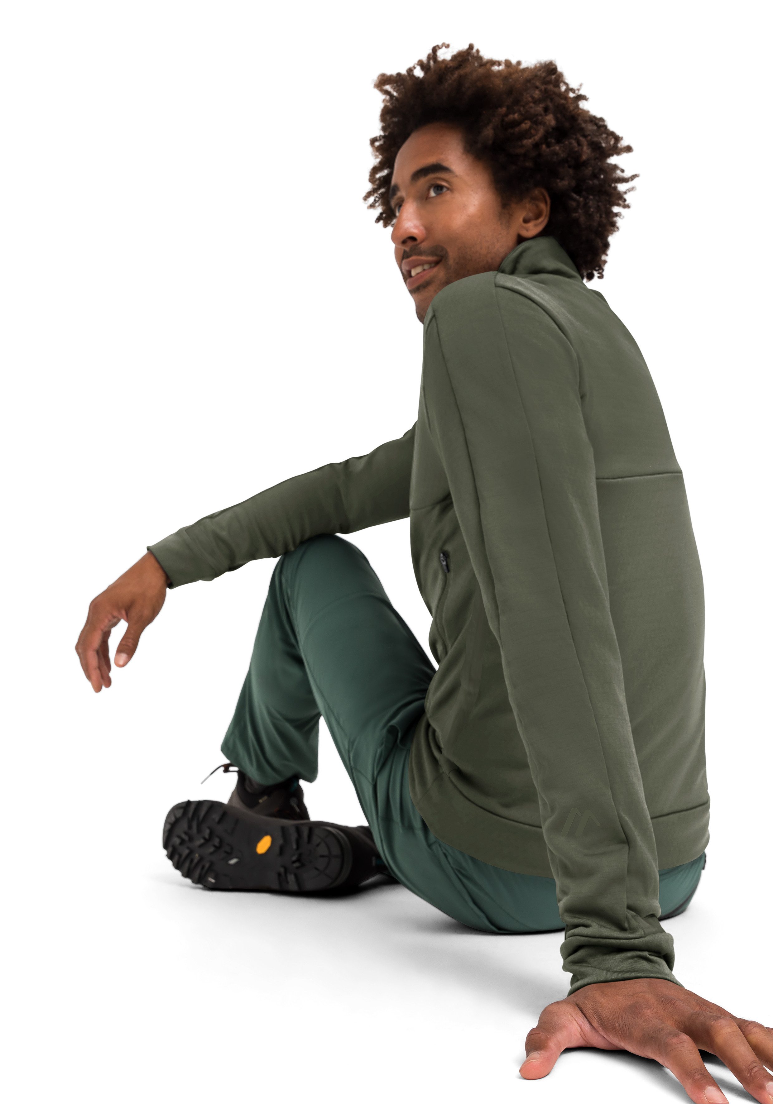 Maier Sports Functioneel shirt Granni M Heren midlayer-jack, ademend en snel drogend, fleece-jack