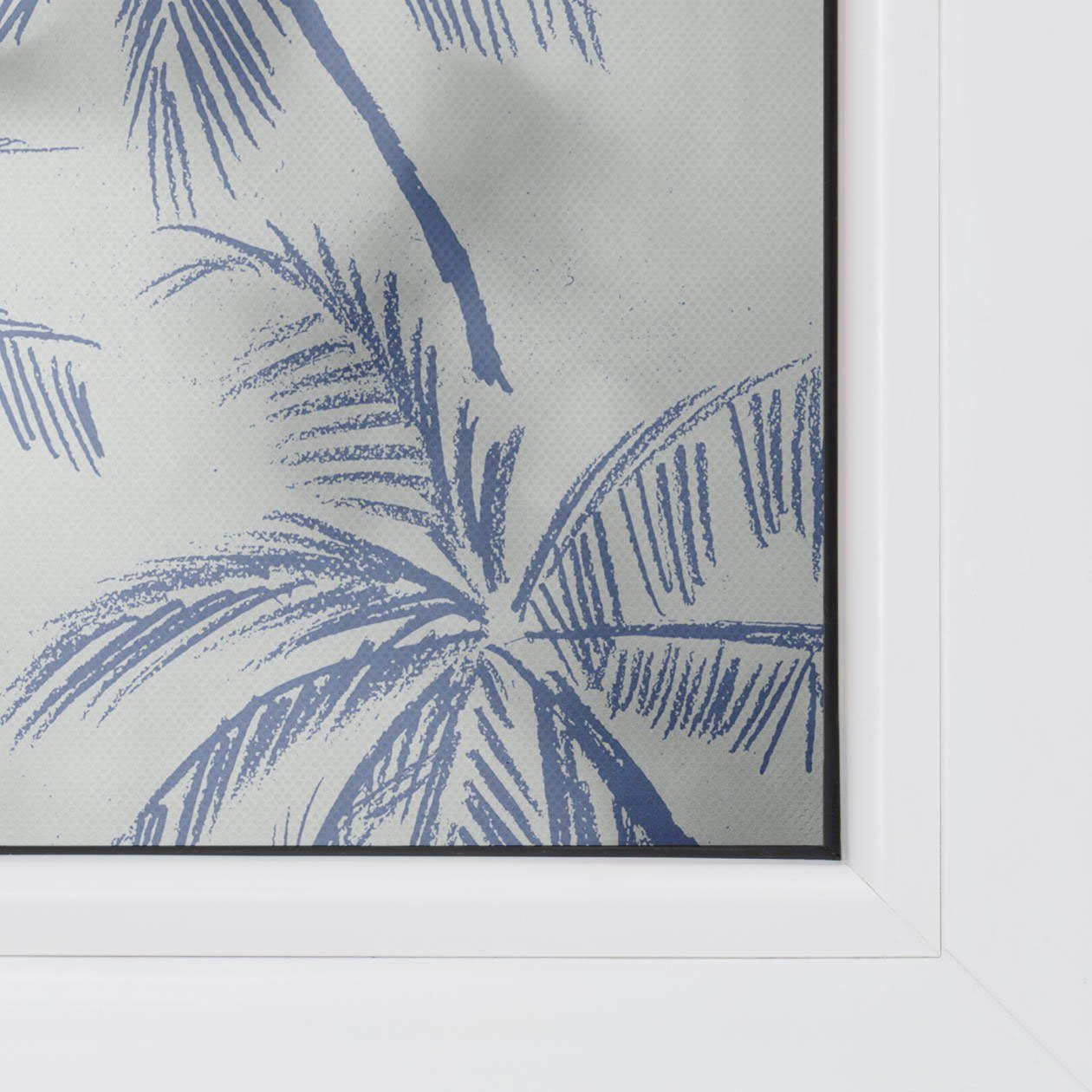 LICHTBLICK Raamfolie zelfklevend, bescherming tegen inkijk, Blueprint Palms - blauw (1 stuk)
