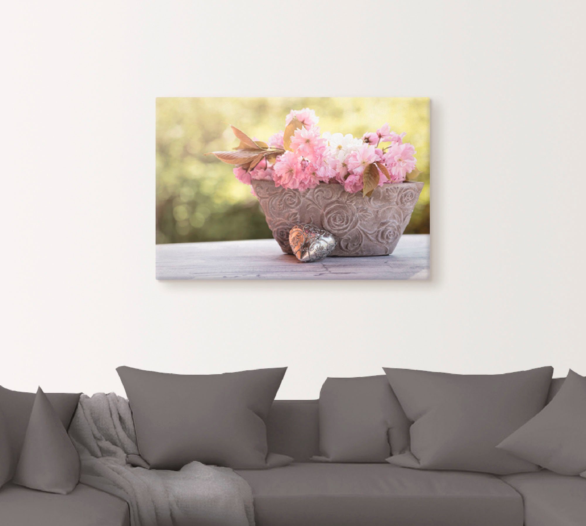 Artland Artprint Kersenbloesem in schaal als artprint van aluminium, artprint op linnen, muursticker of poster in verschillende maten