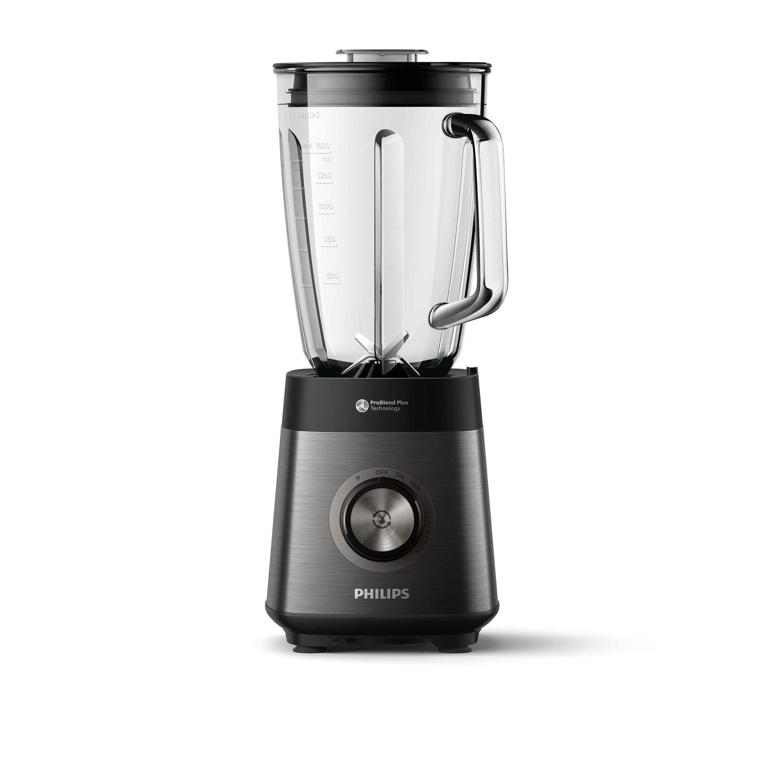 Philips Blender HR3040/00 5000 Series, met ProBlend Plus-technologie 2-liter container en automatische reiniging, roestvrij staal/grijs