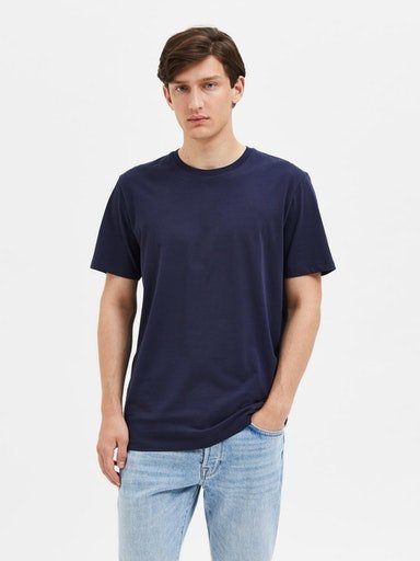 SELECTED HOMME Shirt met ronde hals SLHASPEN SS O-NECK TEE NOOS