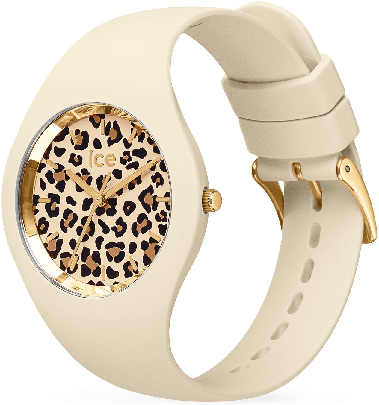 ice-watch Kwartshorloge ICE leopard - Small - 3H Armbandhorloge, dameshorloge, siliconen armband, waterdicht tot 10 bar, analoog