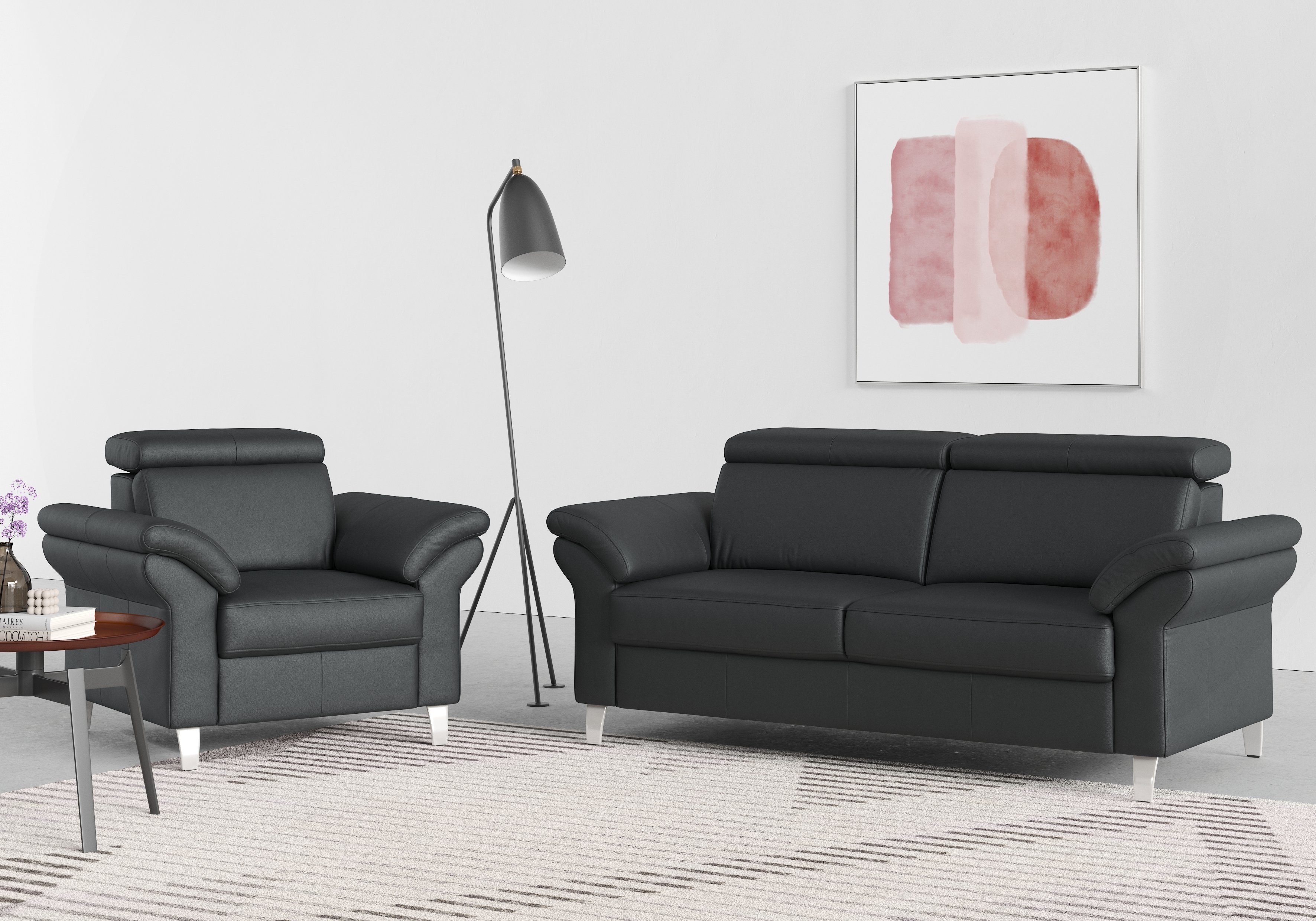 sit&more 2,5-zitsbank Arngast met binnenvering en verstelbare hoofdsteun