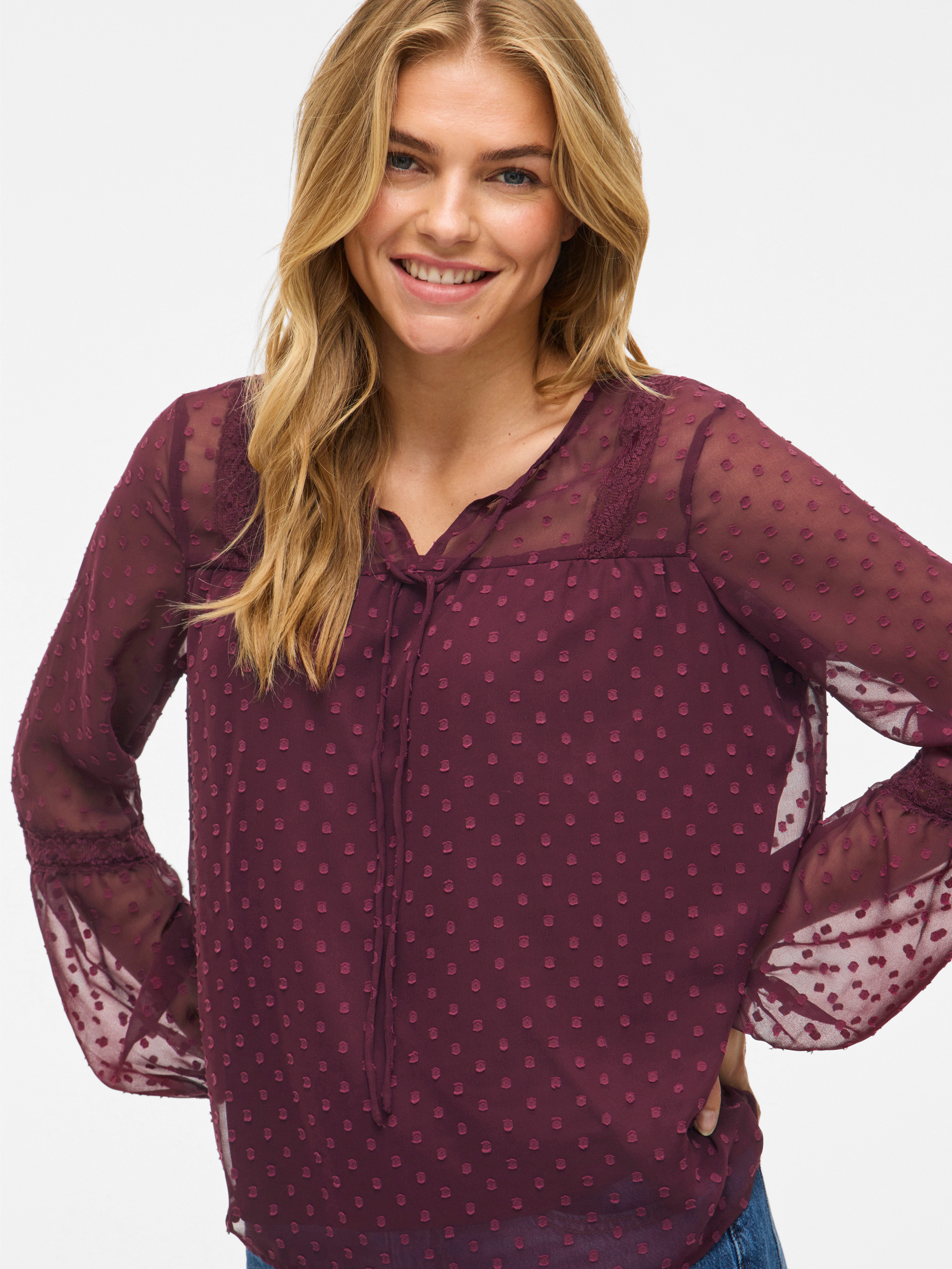 Vila Shirt VIEDEE L/S TOP - NOOS