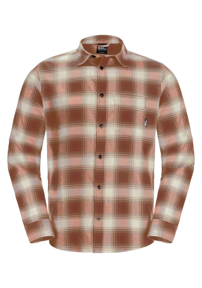 Jack Wolfskin Wanderweg Shirt Men Flanellen overhemd Heren 2XL intense rust intense rust