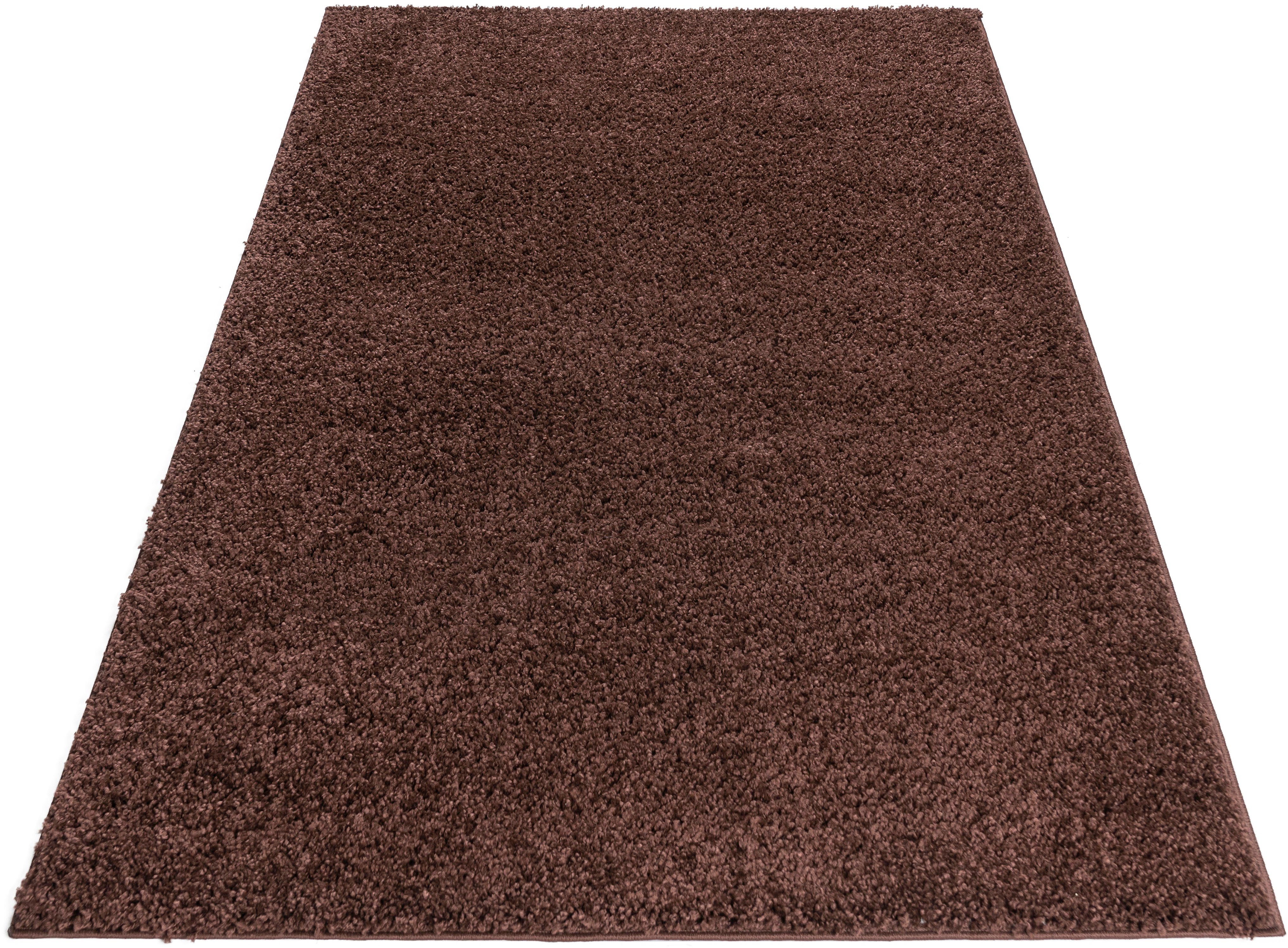 Bruno Banani Hoogpolig vloerkleed Shaggy Soft geweven, uni kleuren, bijzonder zacht en knuffelig, klantenfavoriet