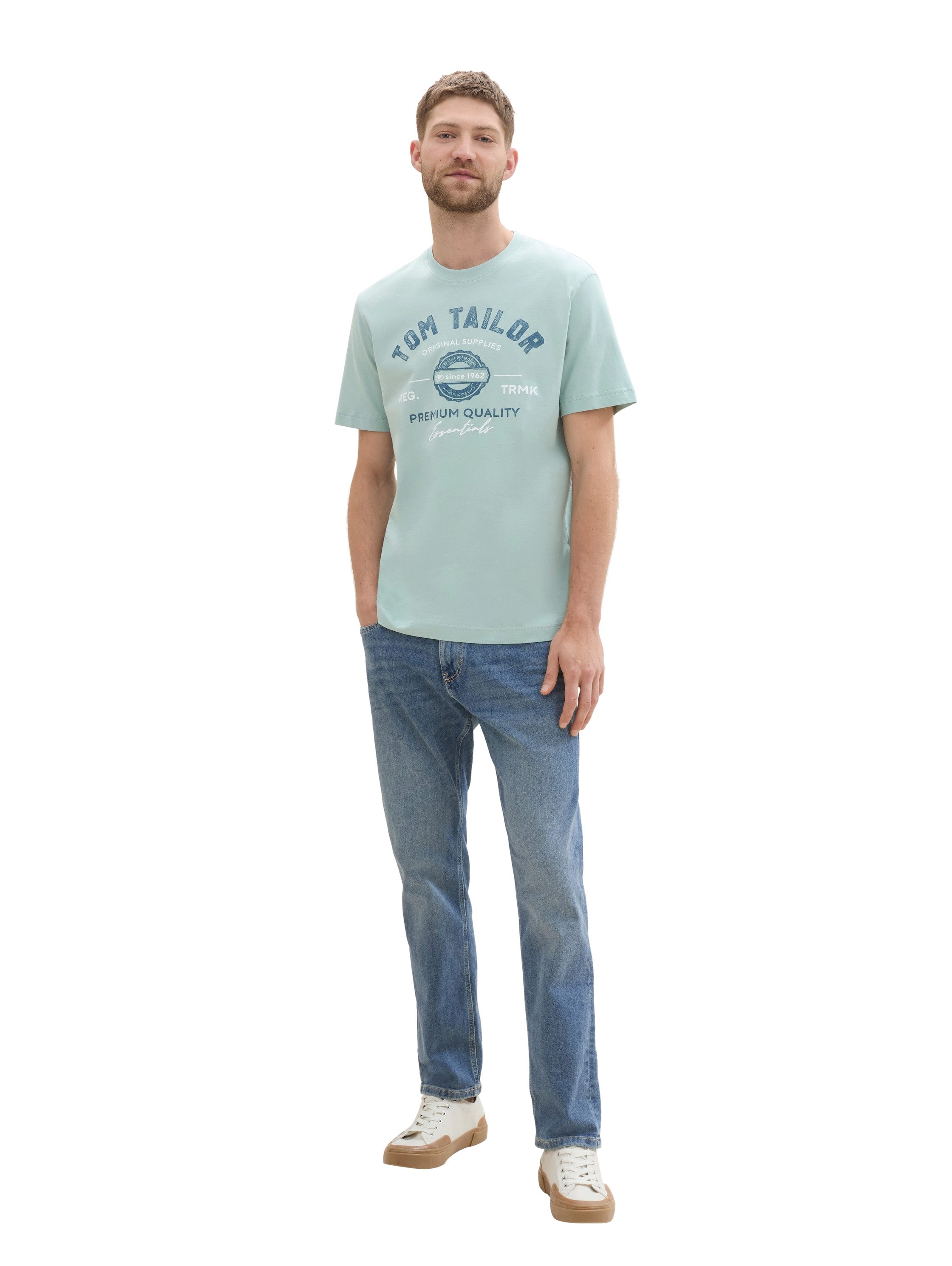 Tom Tailor T-shirt met grote logo-frontprint