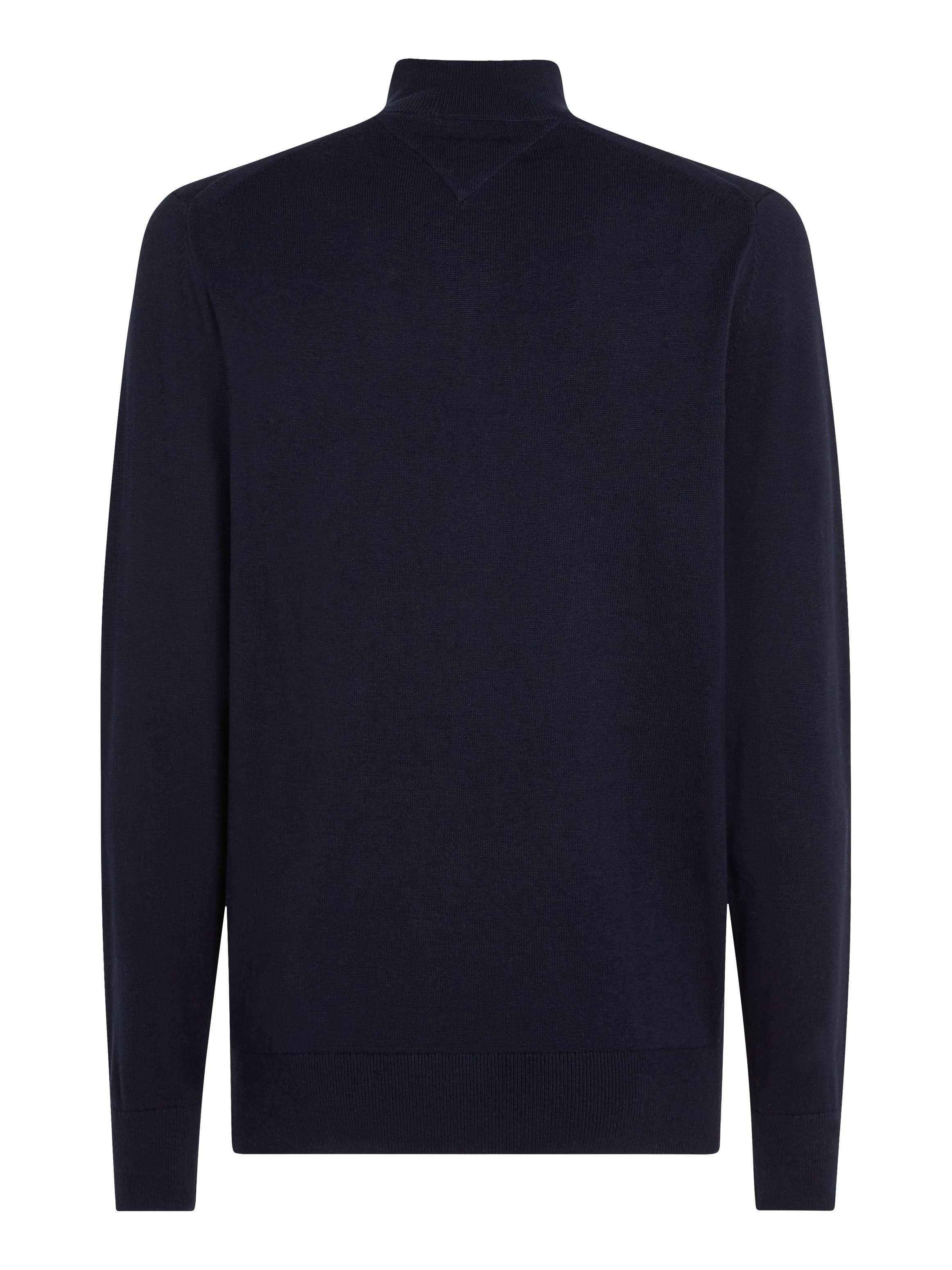 Tommy Hilfiger Schipperstrui PIMA ORG CTN CASHMERE ZIP MOCK
