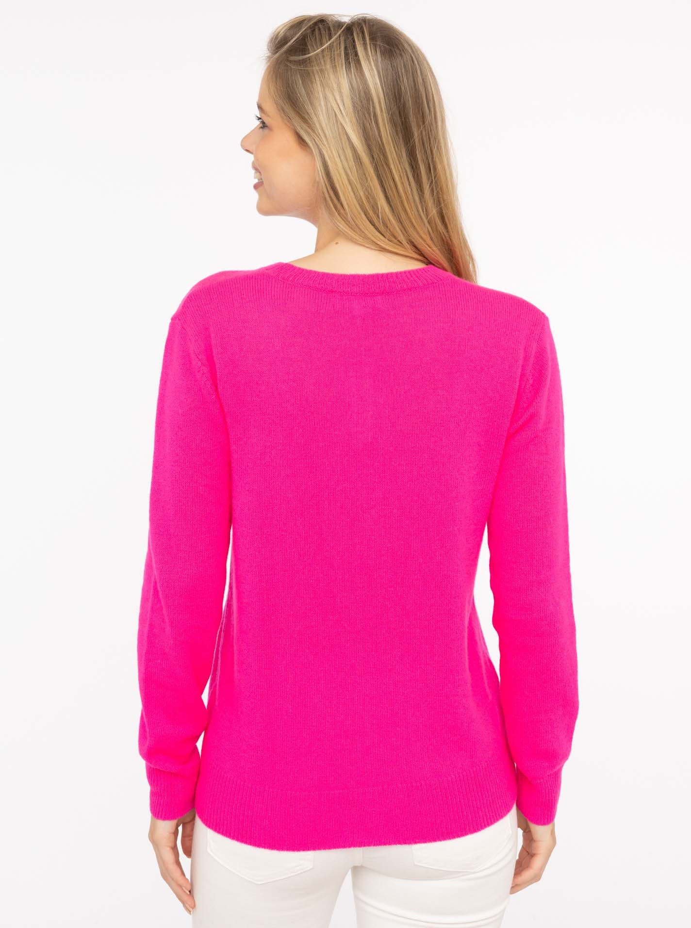 Zwillingsherz Gebreide trui LOVE wording Ronde hals, met LOVE-opschrift in neonkleur