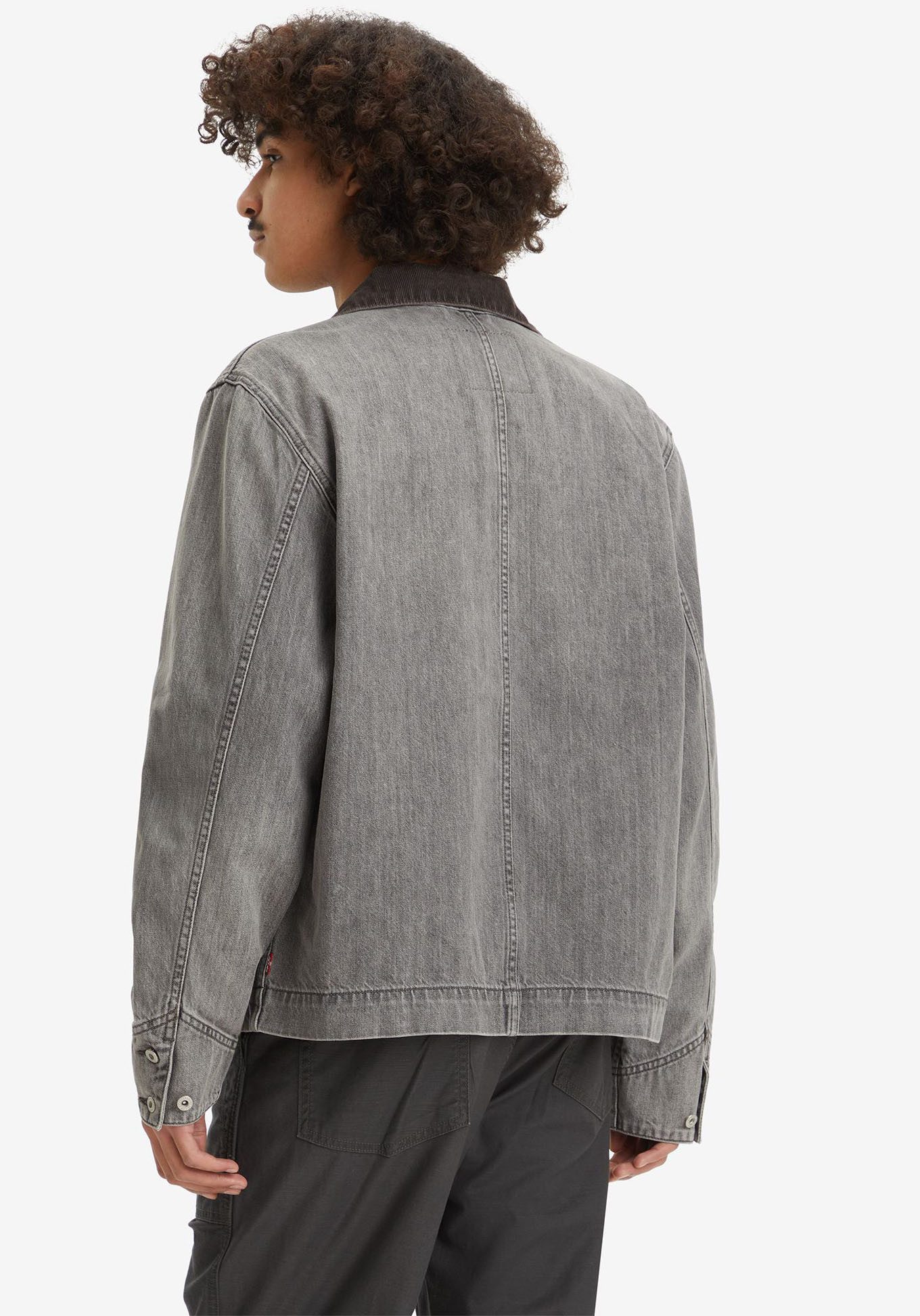 Levi's® Jeansjack FULL ZIP MECHANICS TRKR met rits en kraag met cord-inzet