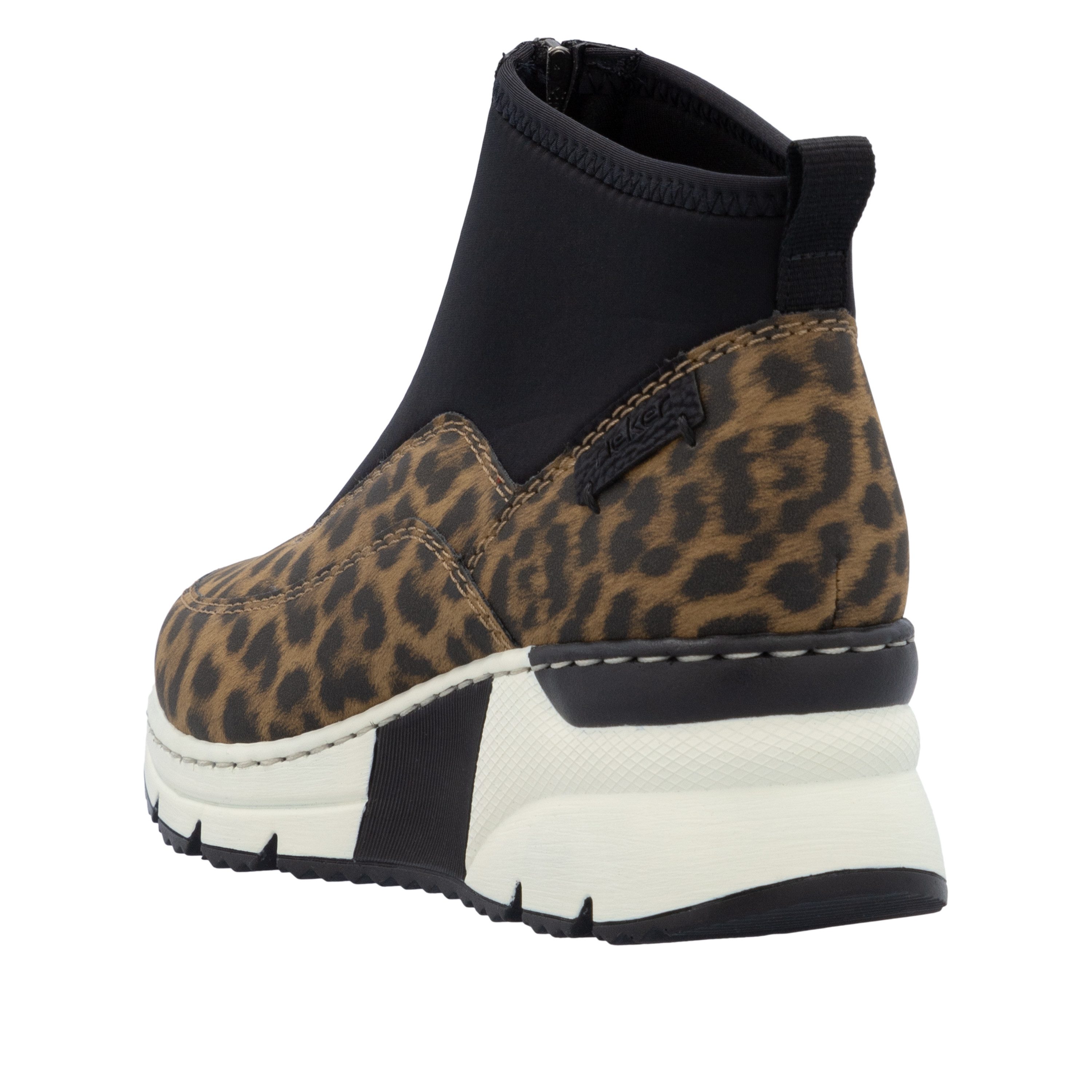 Rieker Boots zonder sluiting Enkellaarsjes, high top sneakers met ritssluiting aan de voorkant