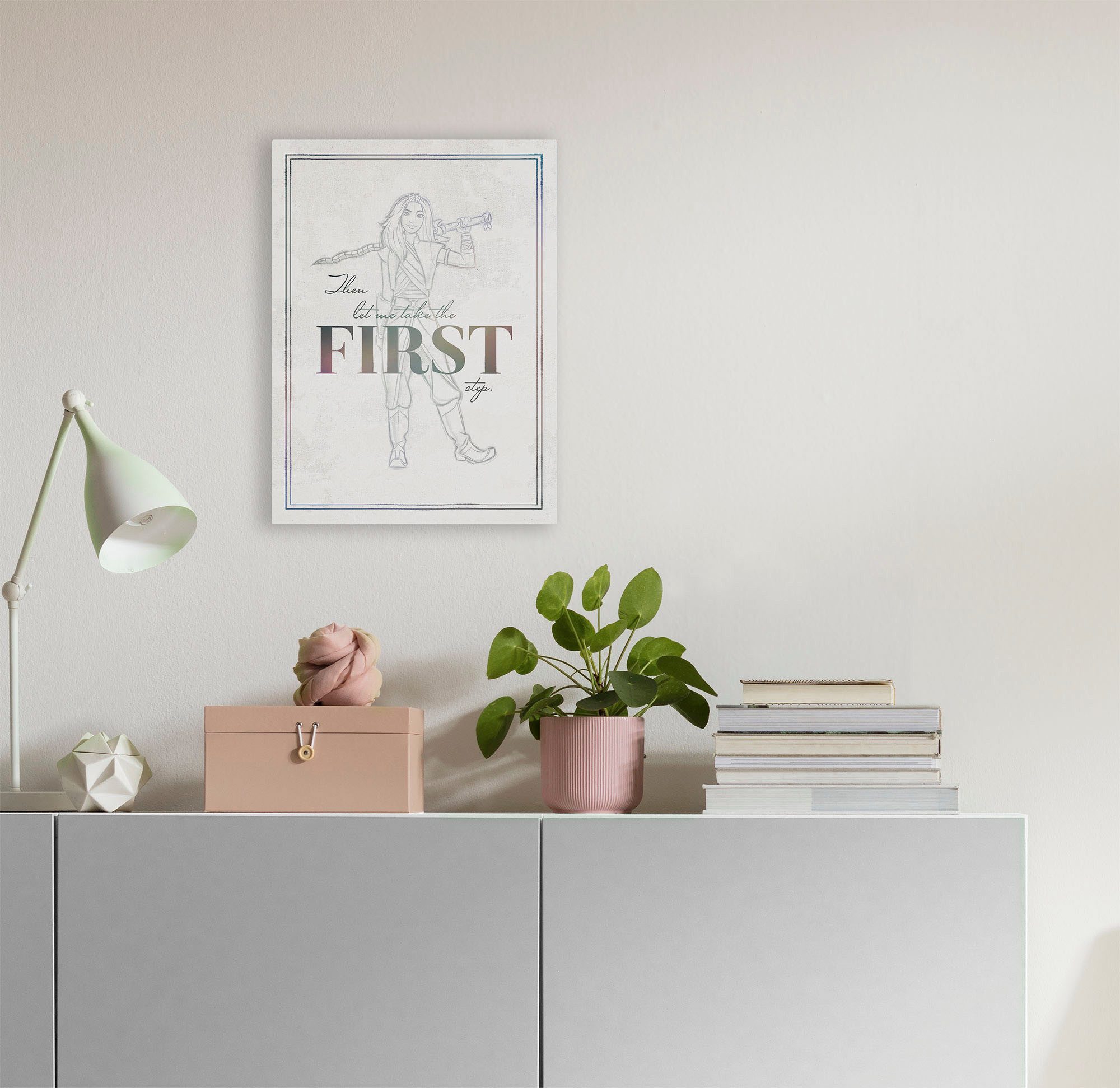 Komar Artprint op linnen Raya First One - Afmeting 30 x 40 cm Canvasdoek met echt houten frame, kinderkamer (1 stuk)