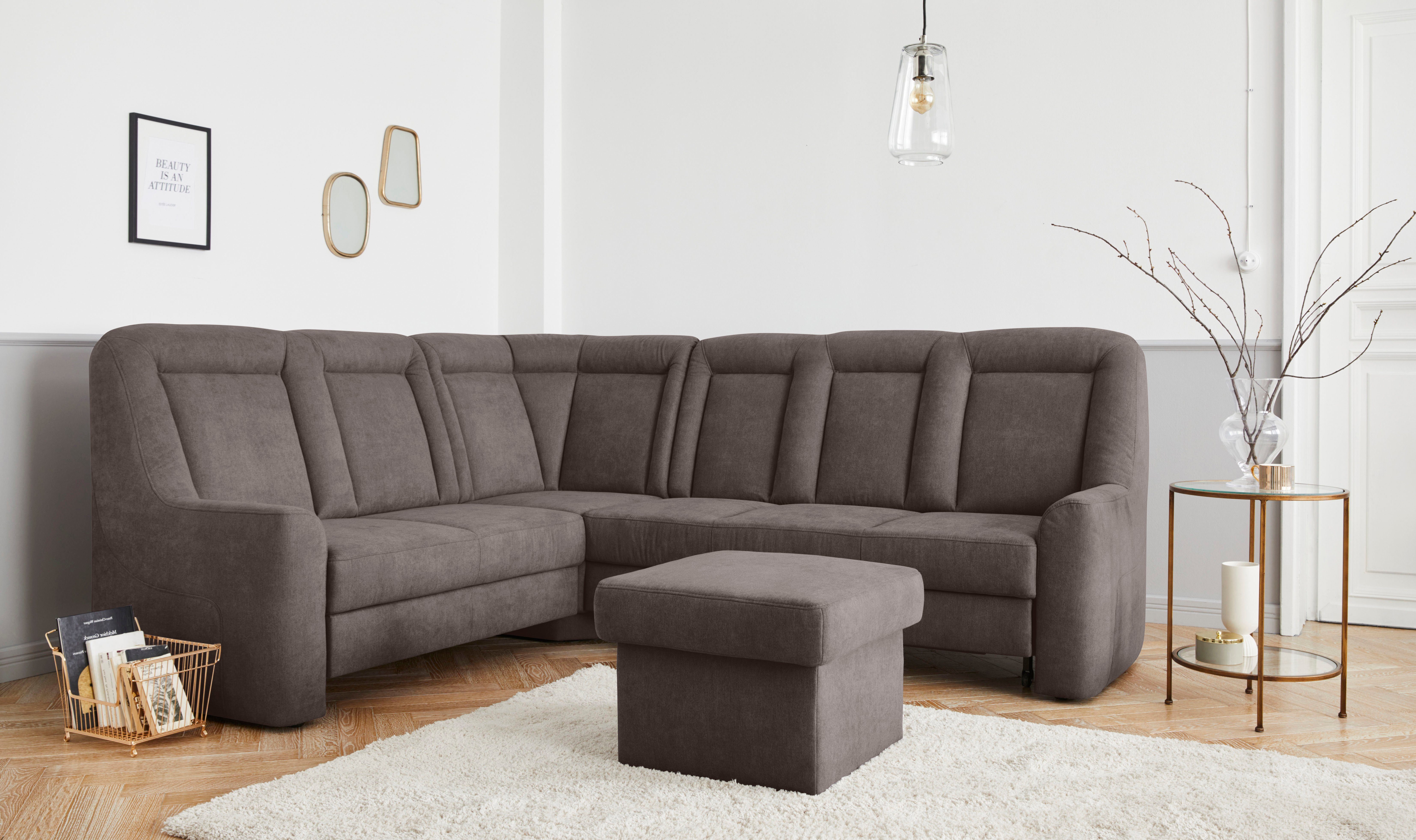 Sit&more Hoekbank Melissa L-vorm klassieke meubelcollectie, slaapfunctie naar keuze en lade