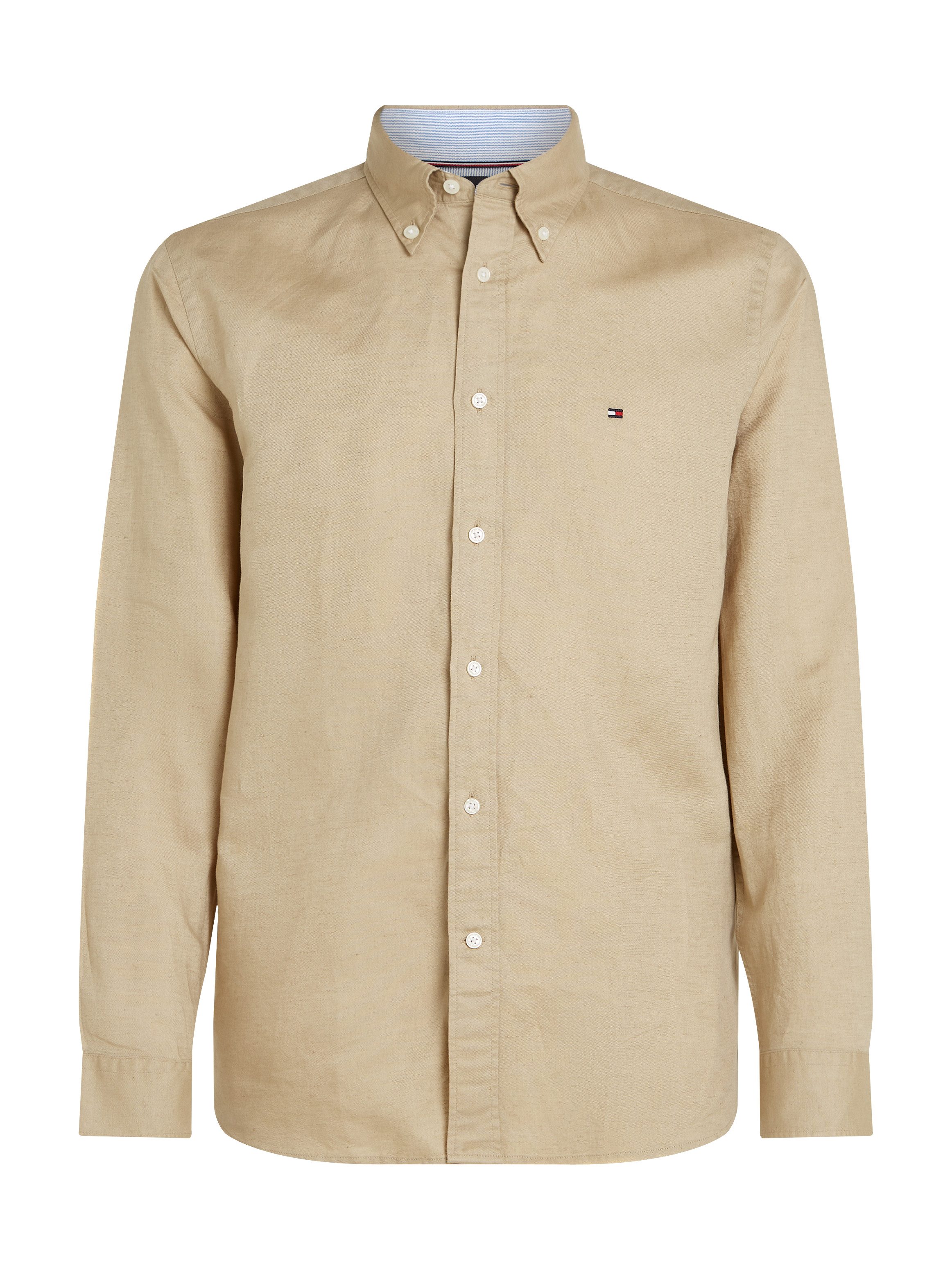 Tommy Hilfiger Overhemd met lange mouwen LINEN BLEND SOLID RF SHIRT