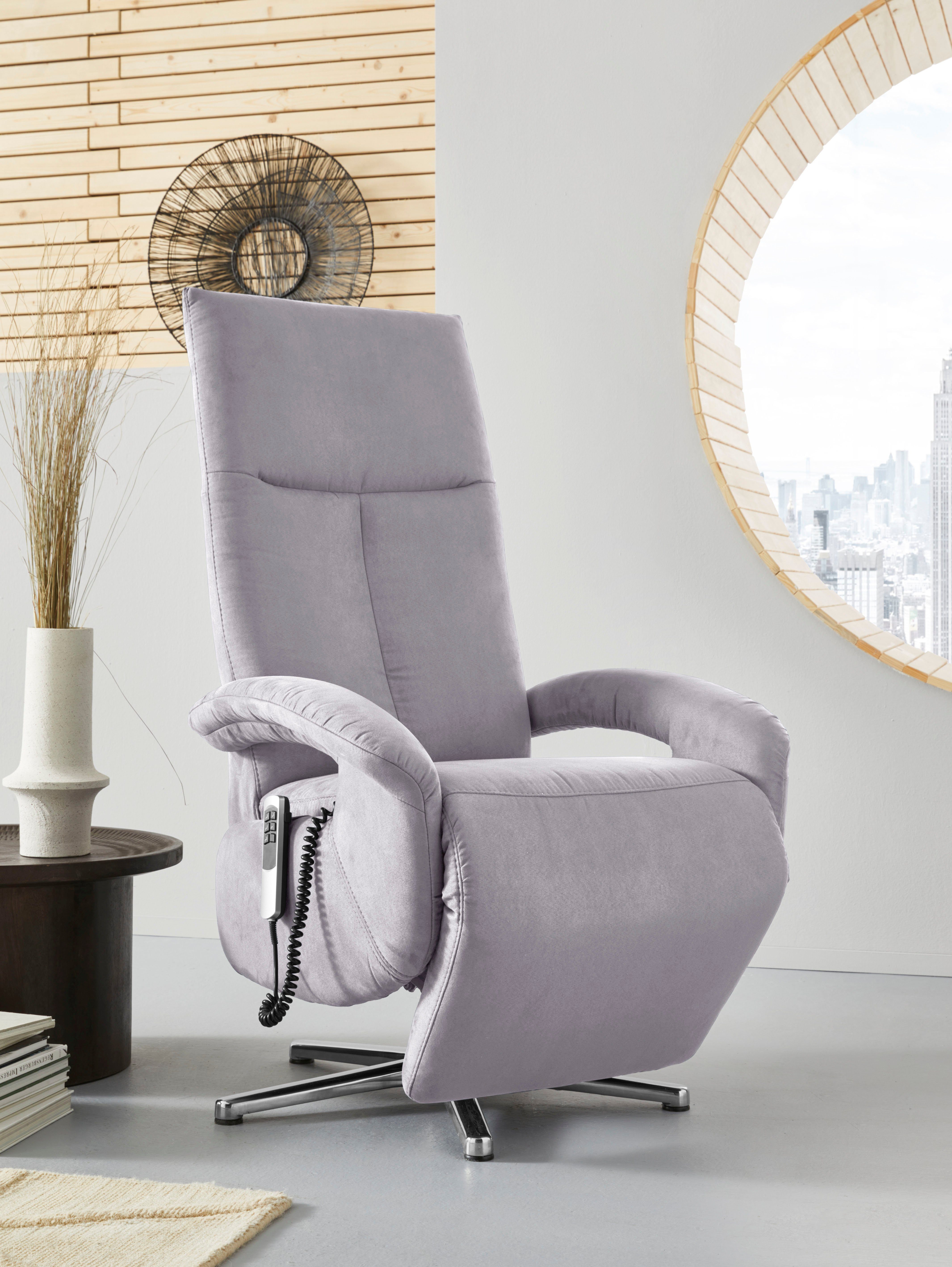 sit&more Relaxfauteuil Tycoon met verstelbare hoofdsteun en 360° draaifunctie keuze tussen handmatige of elektrische functie, ook met accu (draadloos)