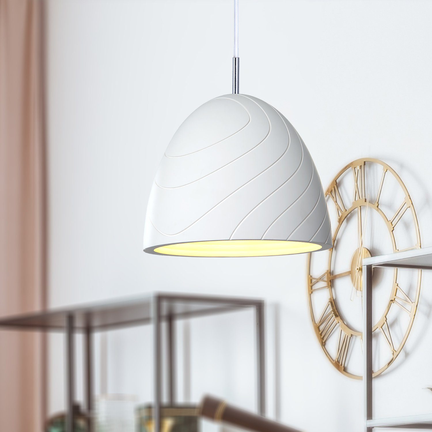 Paco Home Hanglamp Grip Led, E27, lamp voor woonkamer eetkamer keuken, in hoogte verstelbaar