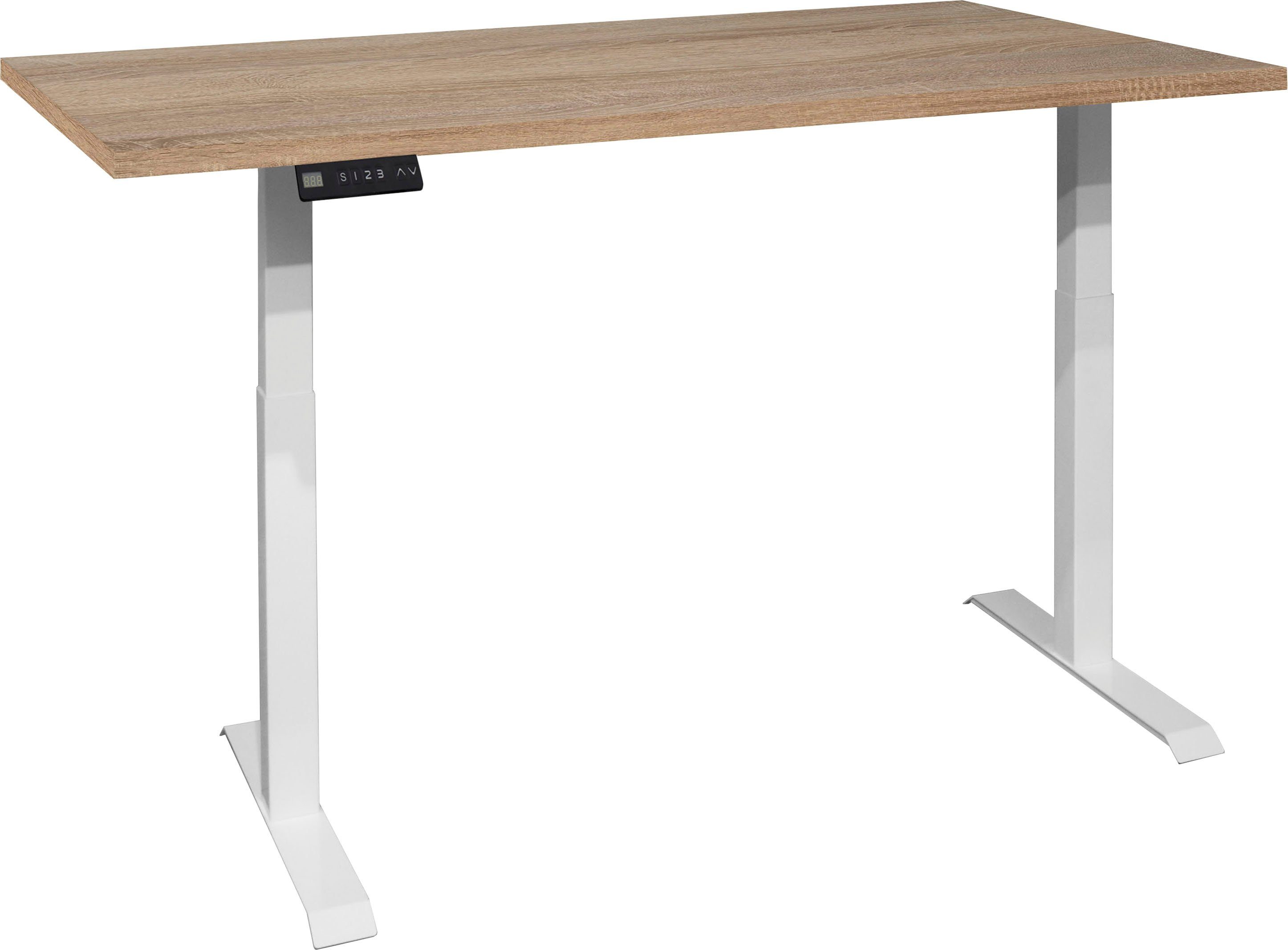 Mäusbacher Bureau Big System Office Breedte 160 cm, elektrisch in hoogte verstelbaar bureaus beige
