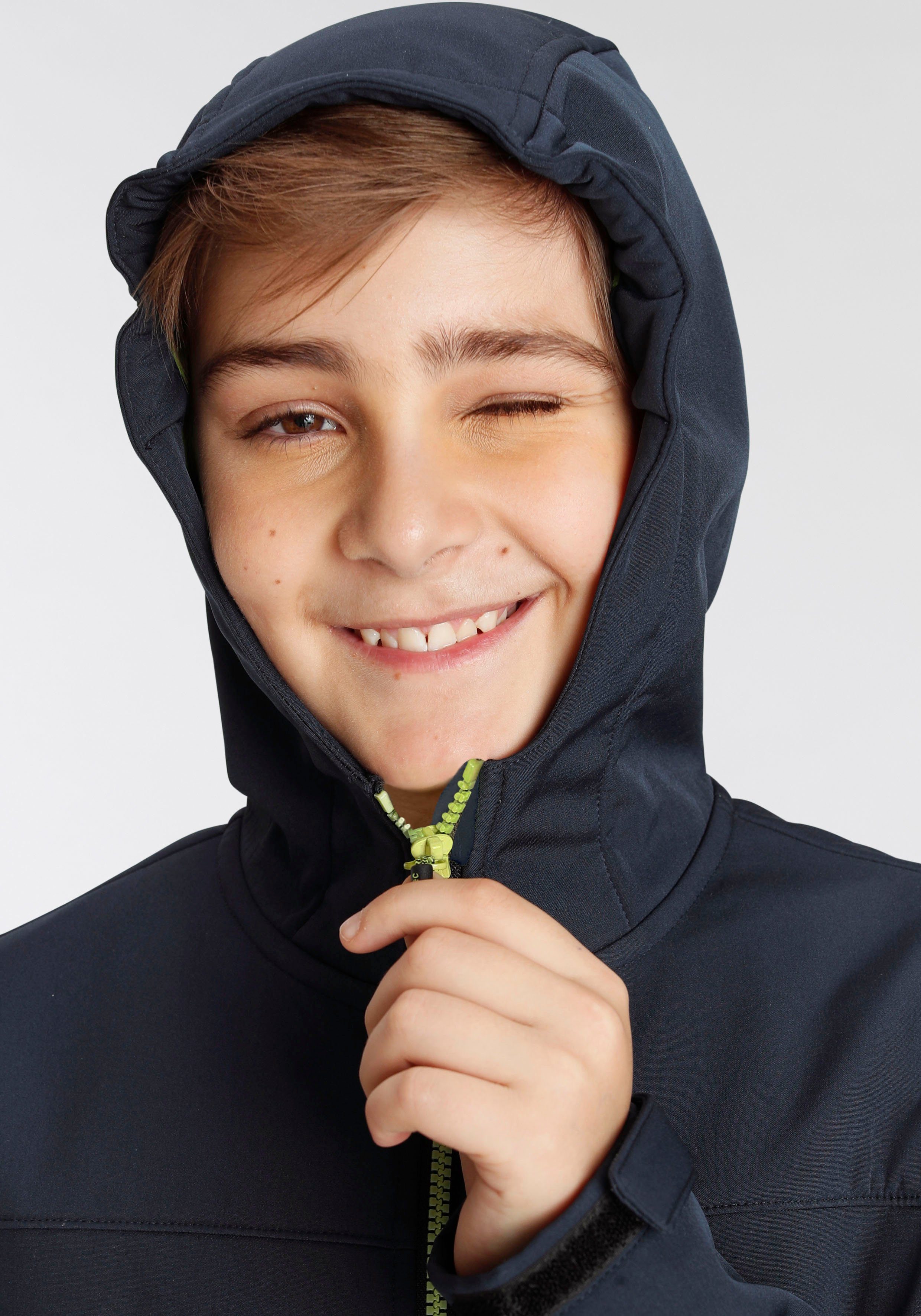 Killtec Softshell-jack BYS SFTSHLL JCKT OT Overgangsjas, waterafstotend & windafstotend, voor kinderen (1 stuk)