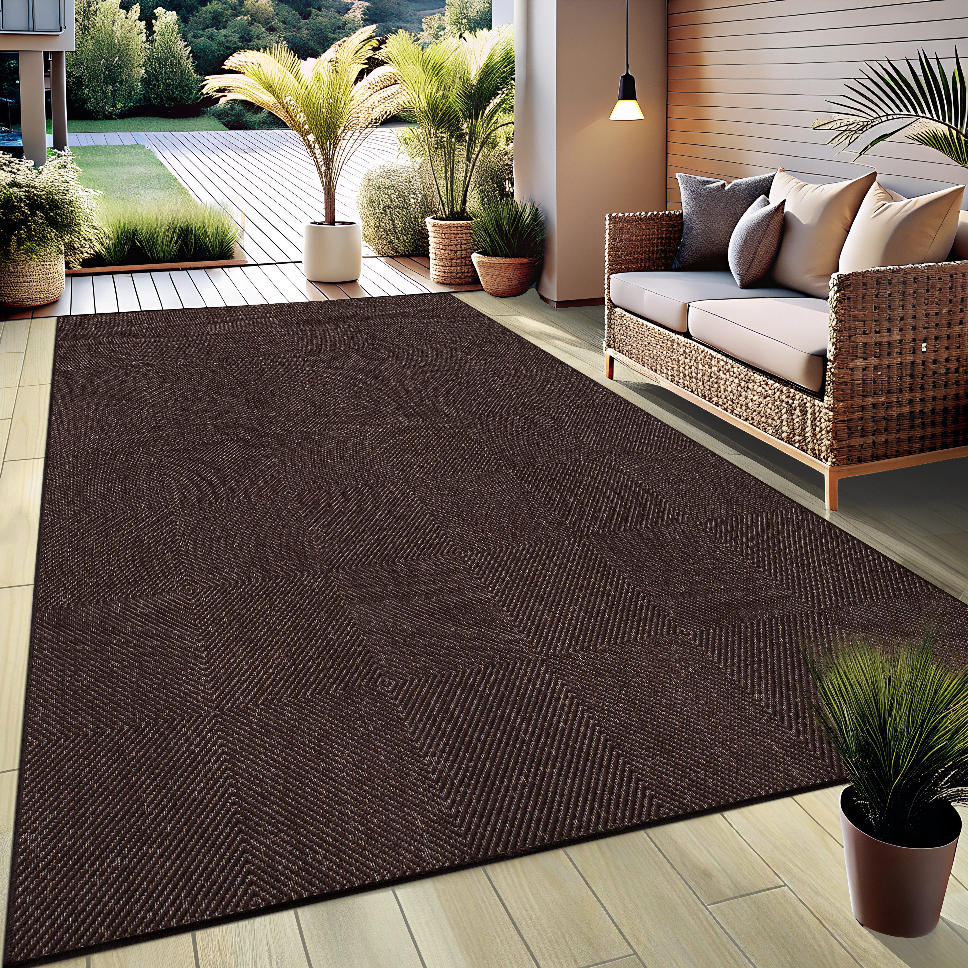 my home Vloerkleed Anna is ook als loper verkrijgbaar Geschikt voor binnen en buiten, sisal-look, weerbestendig & uv-bestendig