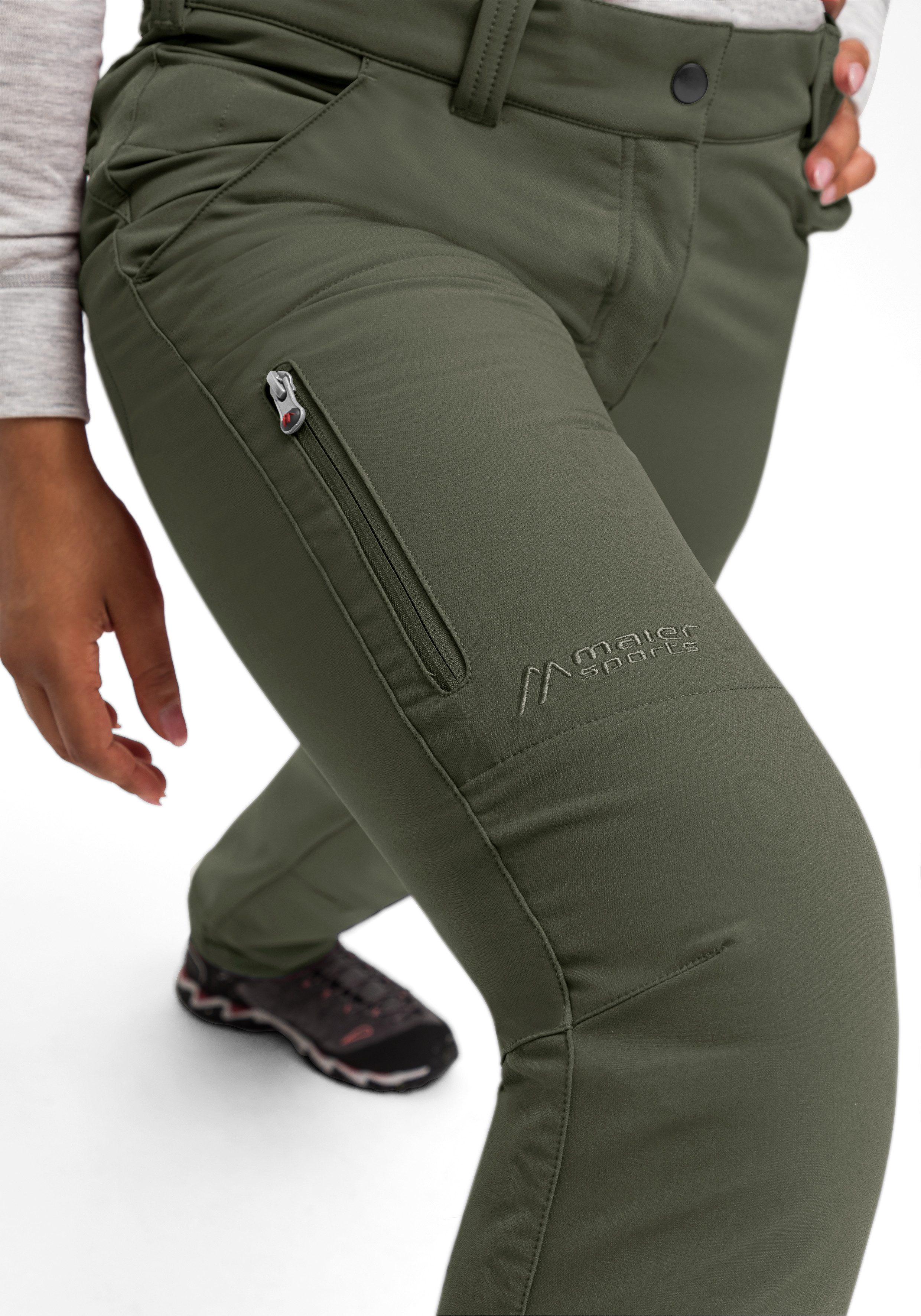 Maier Sports Functionele broek Helga warme dames outdoorbroek, robuuste wandelbroek, regular fit