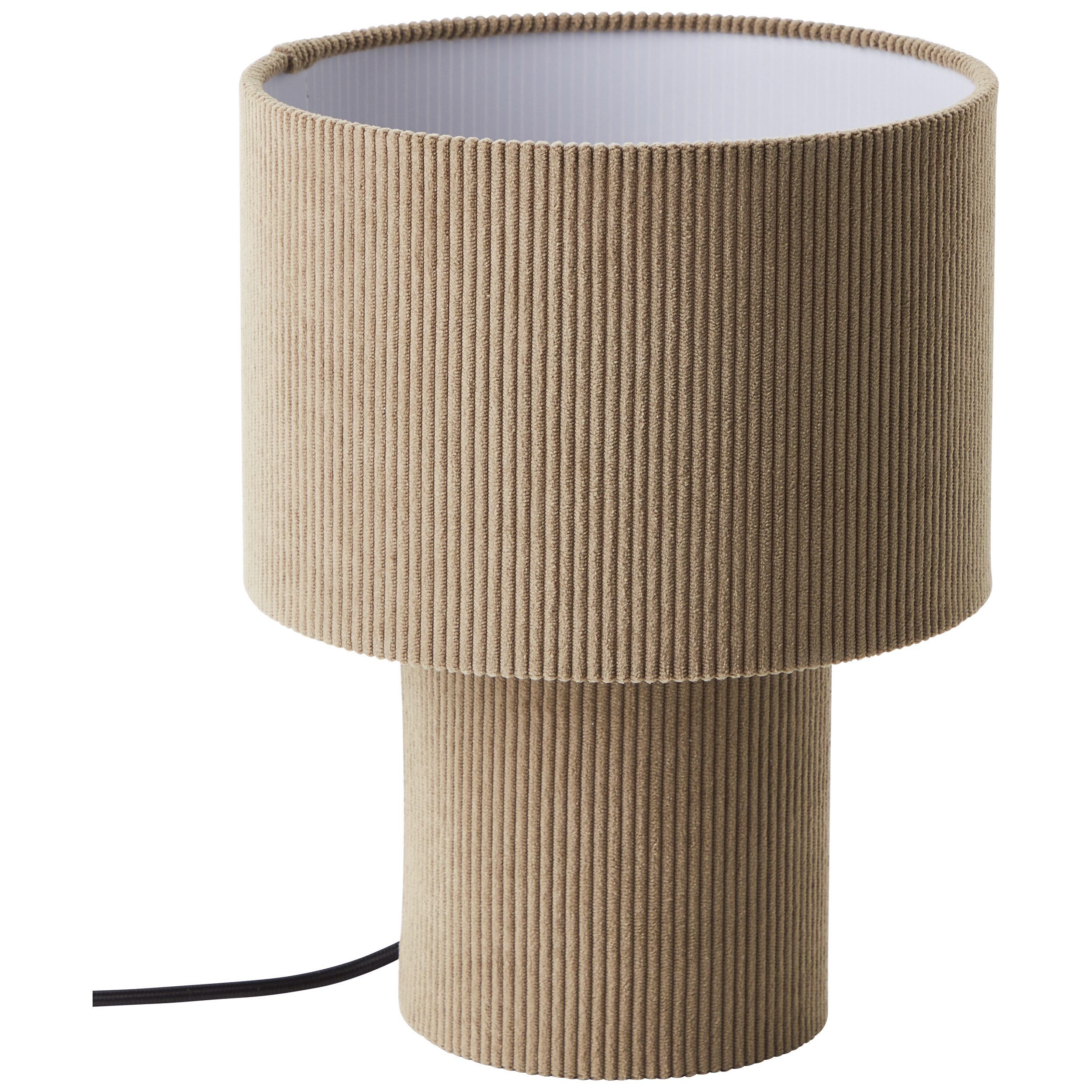 Brilliant Leuchten Tafellamp TONY met cord-lampenscherm, 30 x 23 cm, e27, textiel