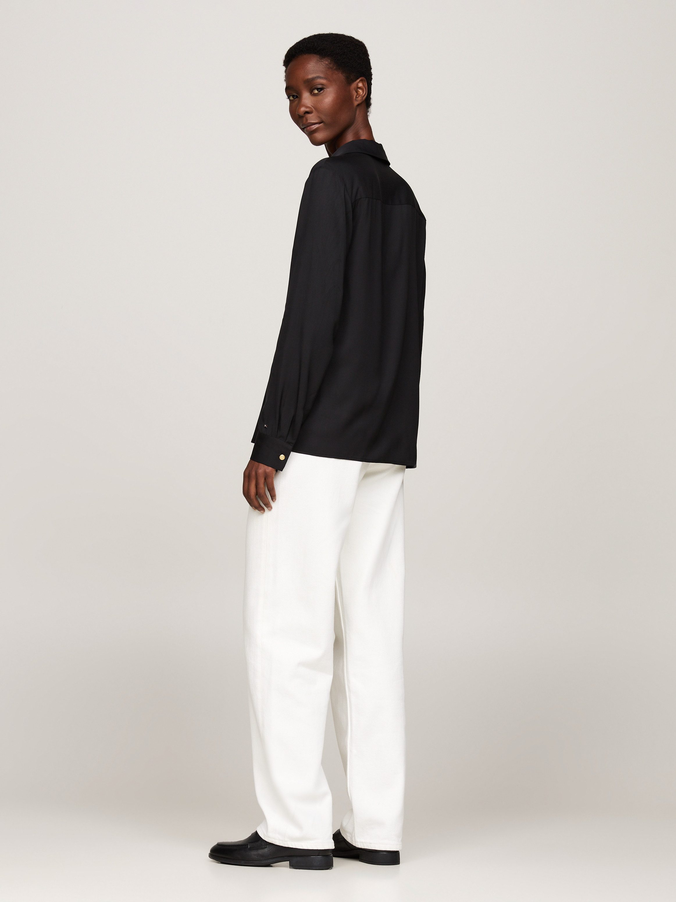 Tommy Hilfiger Blouse met lange mouwen met logovlag