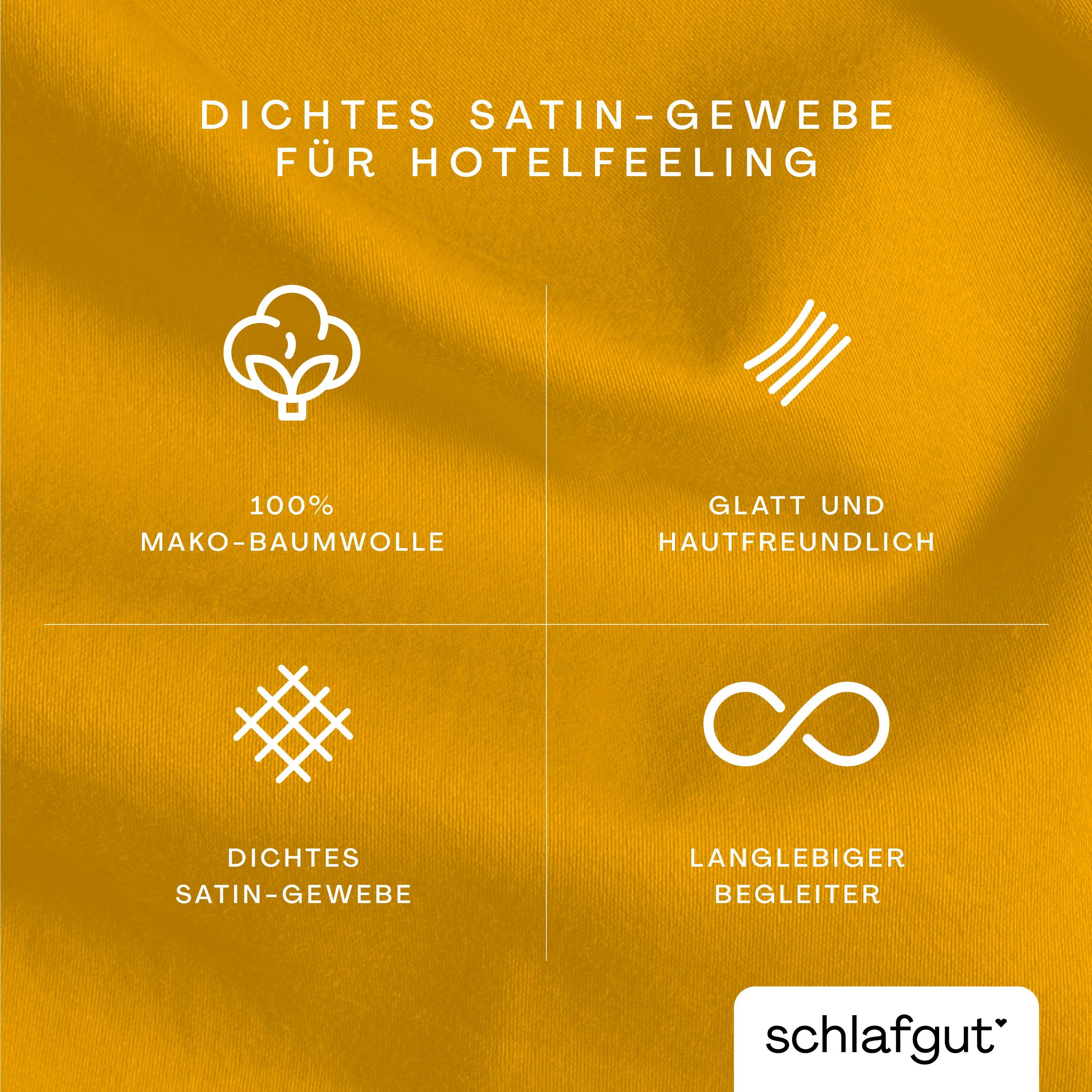 Schlafgut Dekbedovertrek Woven Satin bijzonder dicht geweven, mix & match: bijpassende kussenhoes verkrijgbaar (1 stuk)