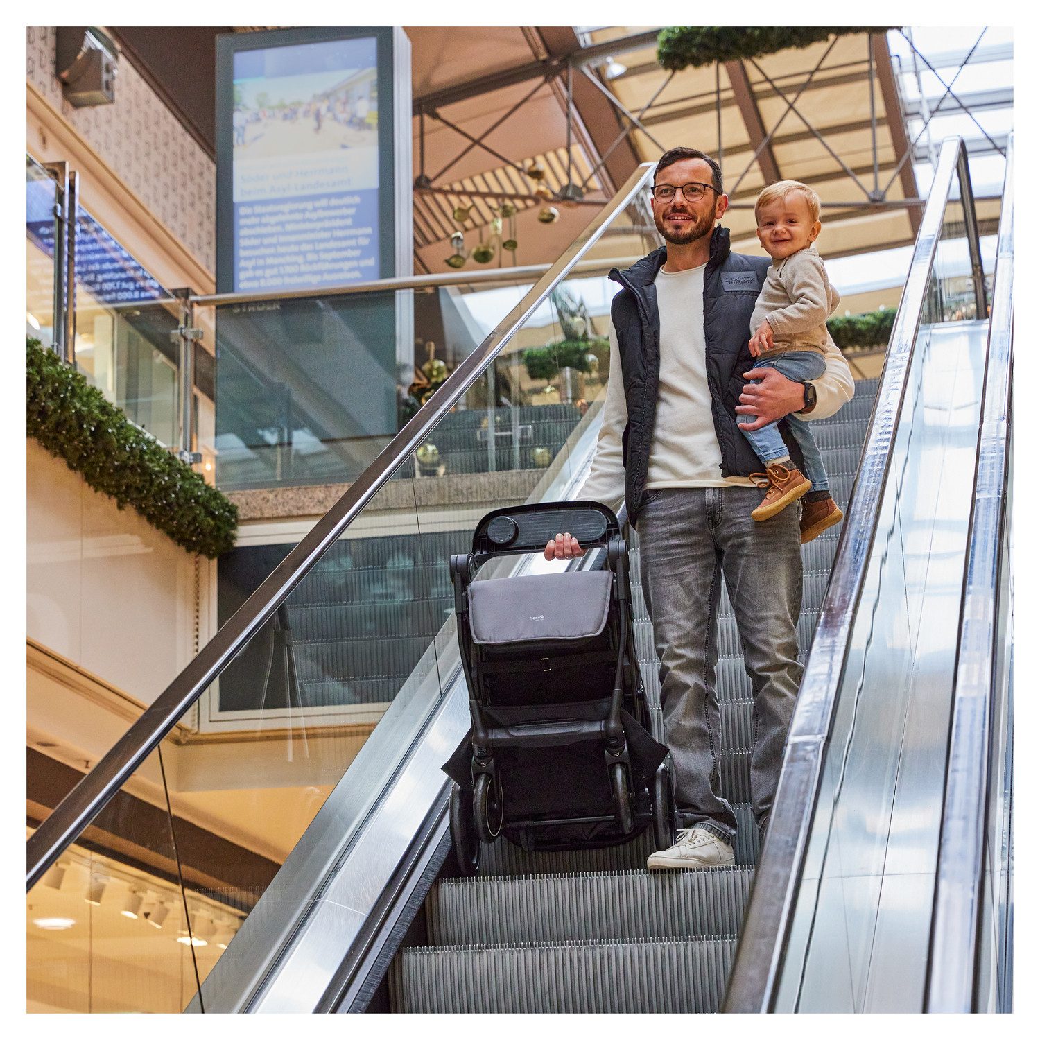 Hauck Kinder-buggy Shop N Care, Dusty Blue tot 22 kg belastbaar, compatibel met babyschaal