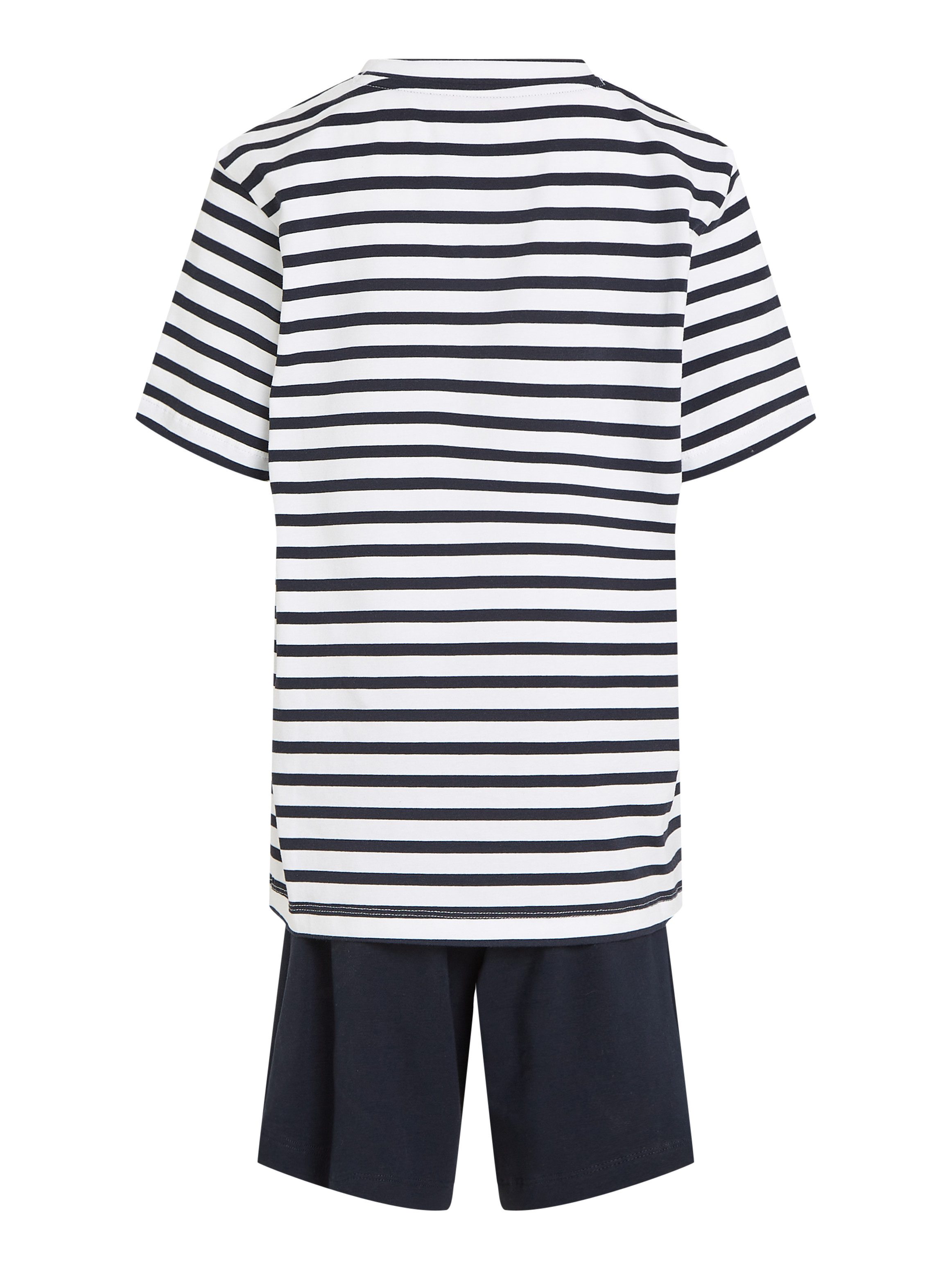 Tommy Hilfiger Underwear Pyjama S/S JERSEY PJ SET met geborduurd logo (set, 2-delig, 2 stuks)