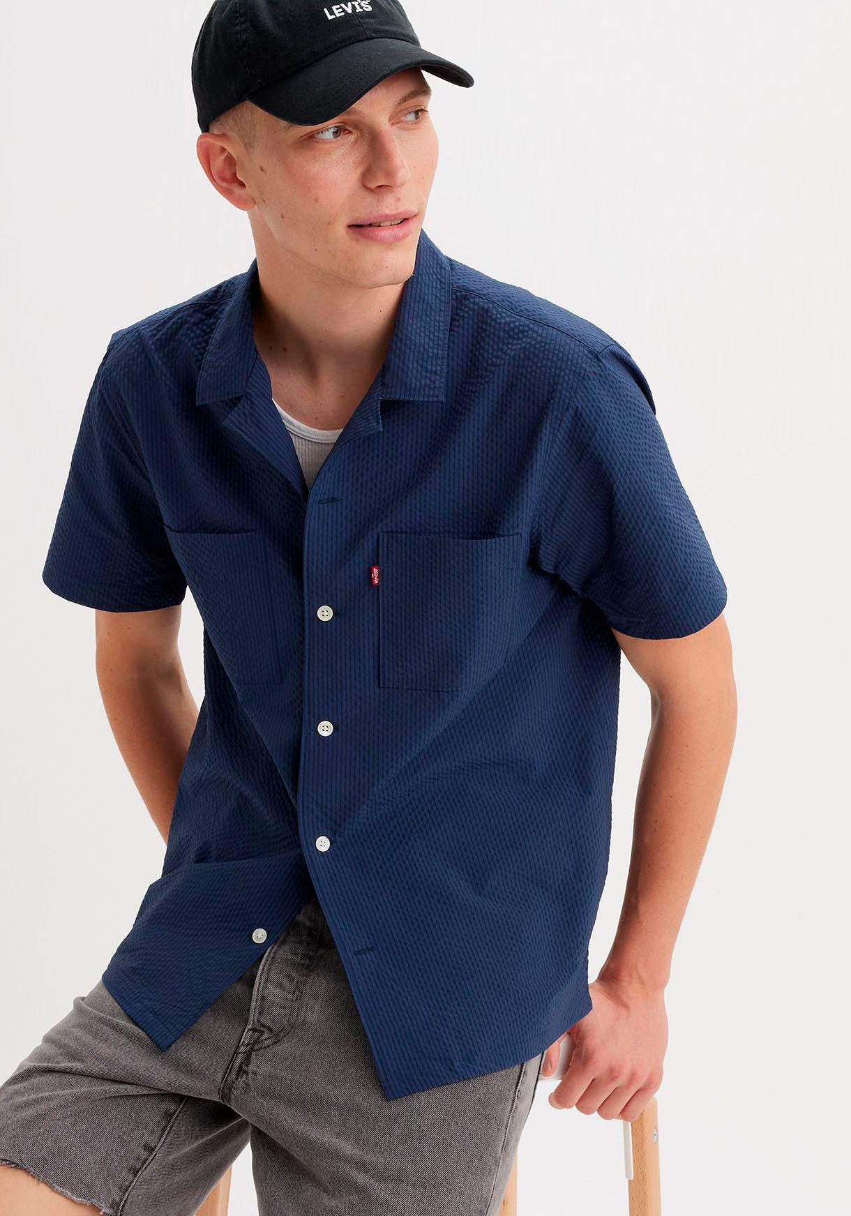 Levi's® Overhemd met korte mouwen THE STANDARD CAMP SHIRT BLUES