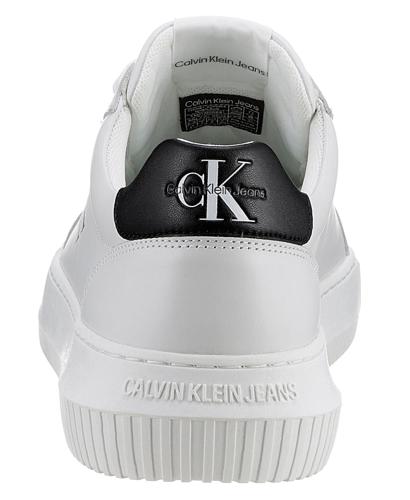 Calvin Klein Plateausneakers SEAMUS 20L vrijetijdsschoen, lage schoen, veterschoen met contrast bies